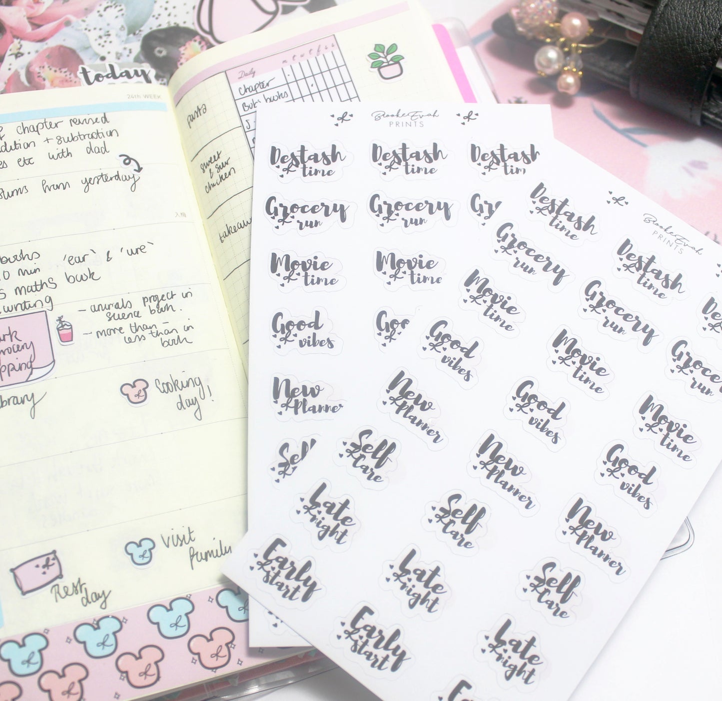 Lettering Sampler Stickers- H23