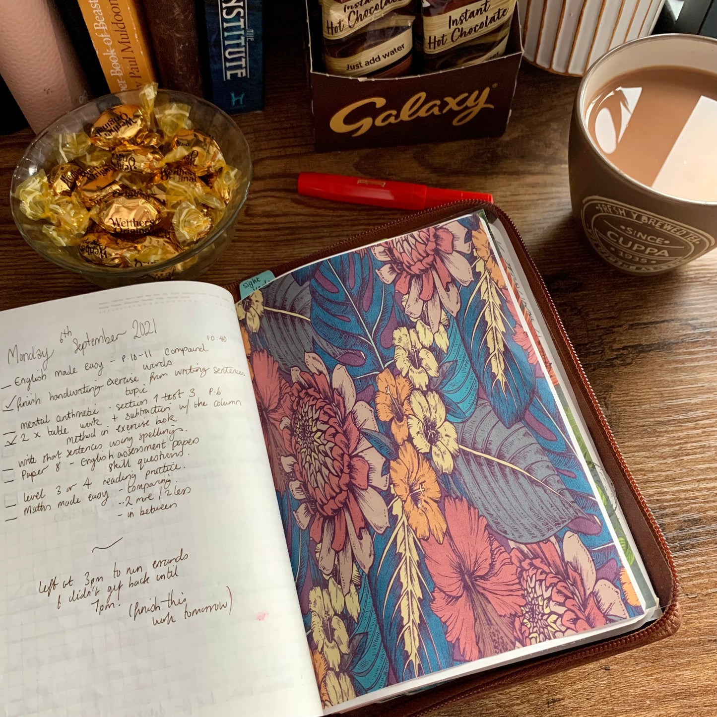 Floral Planner Dashboards- Tomoe River Paper - Delightful