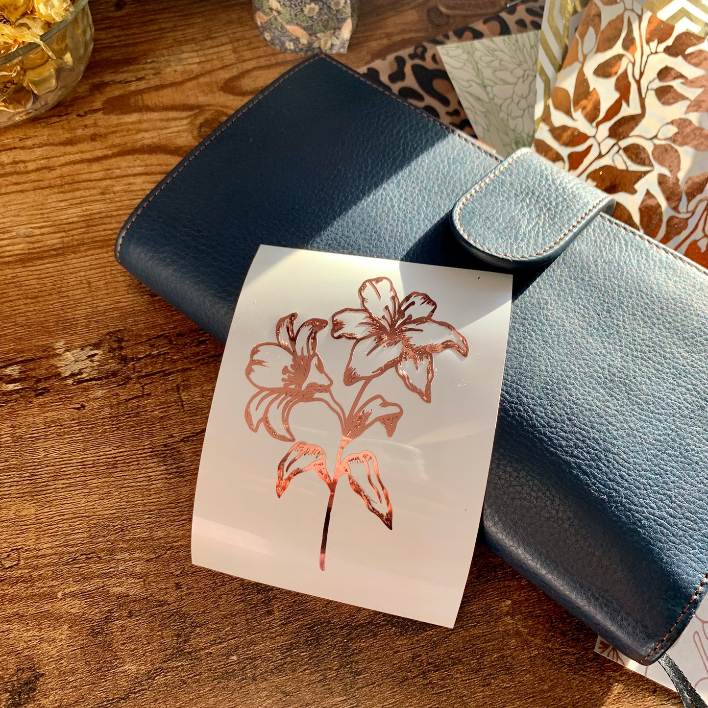 Lily Branch Vinyl Decal Sticker - Summer Night Collection