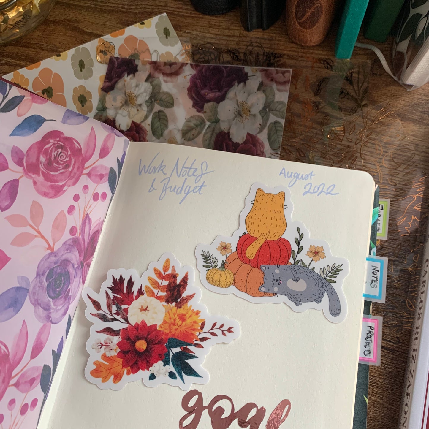 Hand drawn Cats & Pumpkins Fall Sticker Flake - Pumpkin Kitties