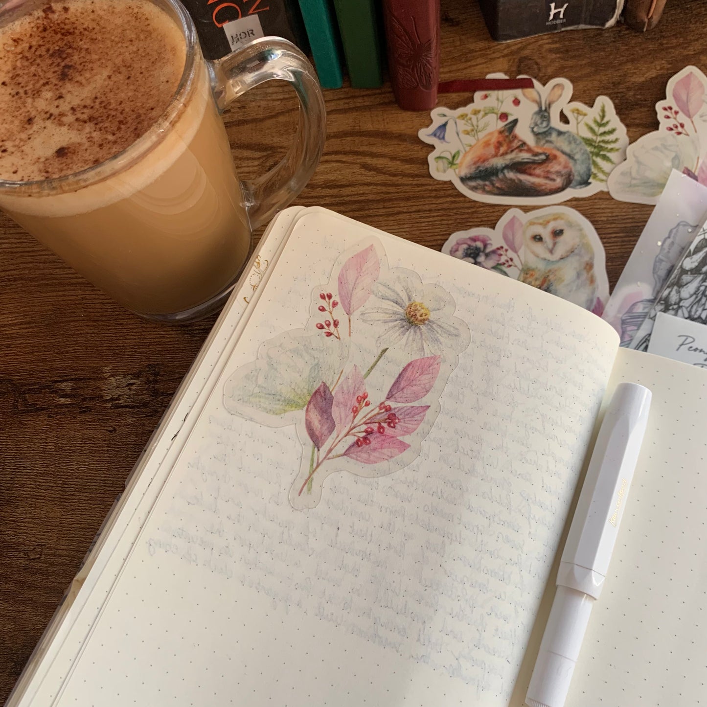 Clear Pink Florals Sticker Flake - Kylie ✨