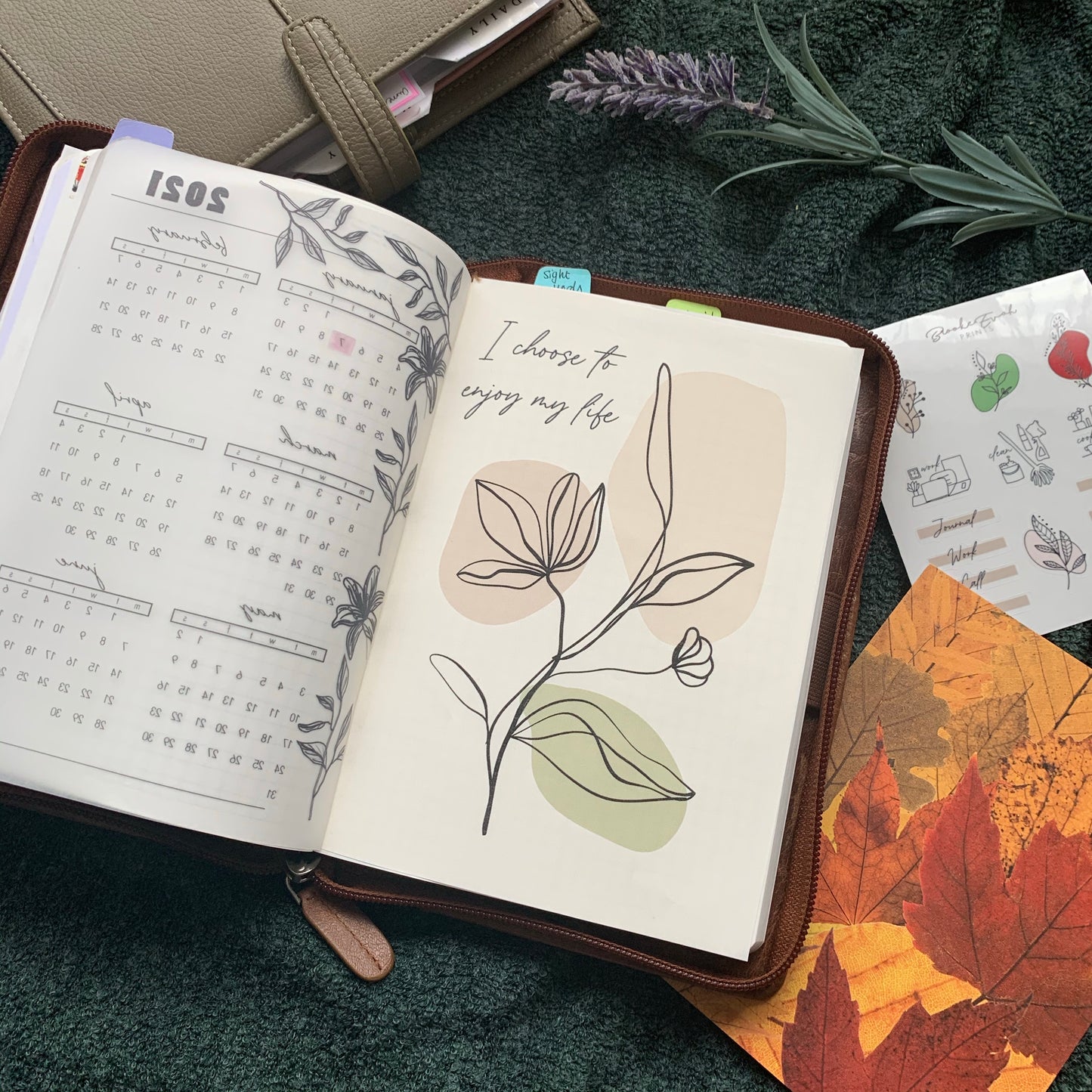 Printed Tomoe River Paper Planner Dashboards- Set of 3