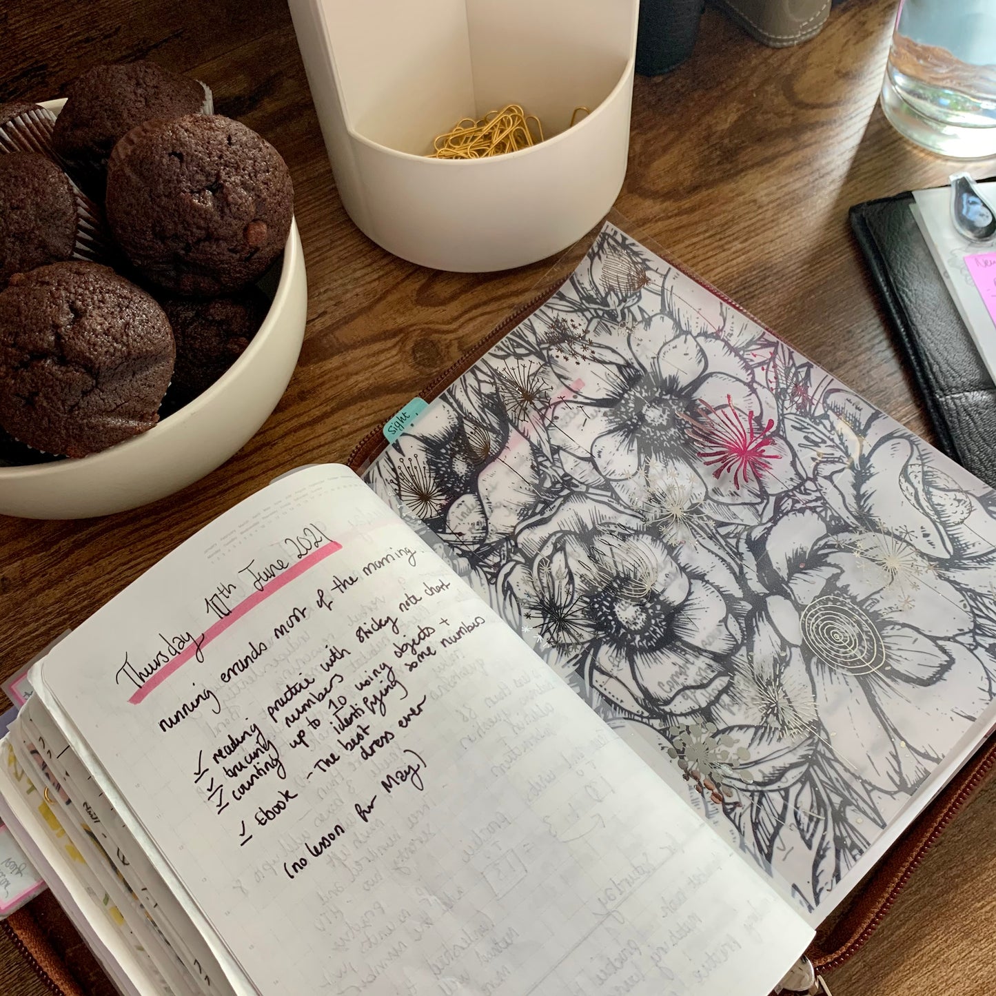 Printed Vellum Planner Dashboards - Floral Sparkle