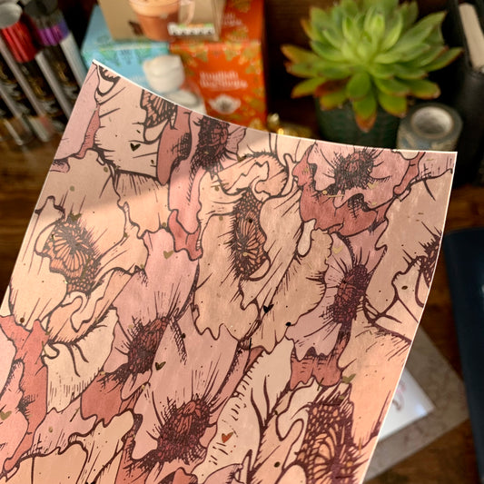 Poppy Love - Vellum Planner Dashboard - Rose Gold Foil