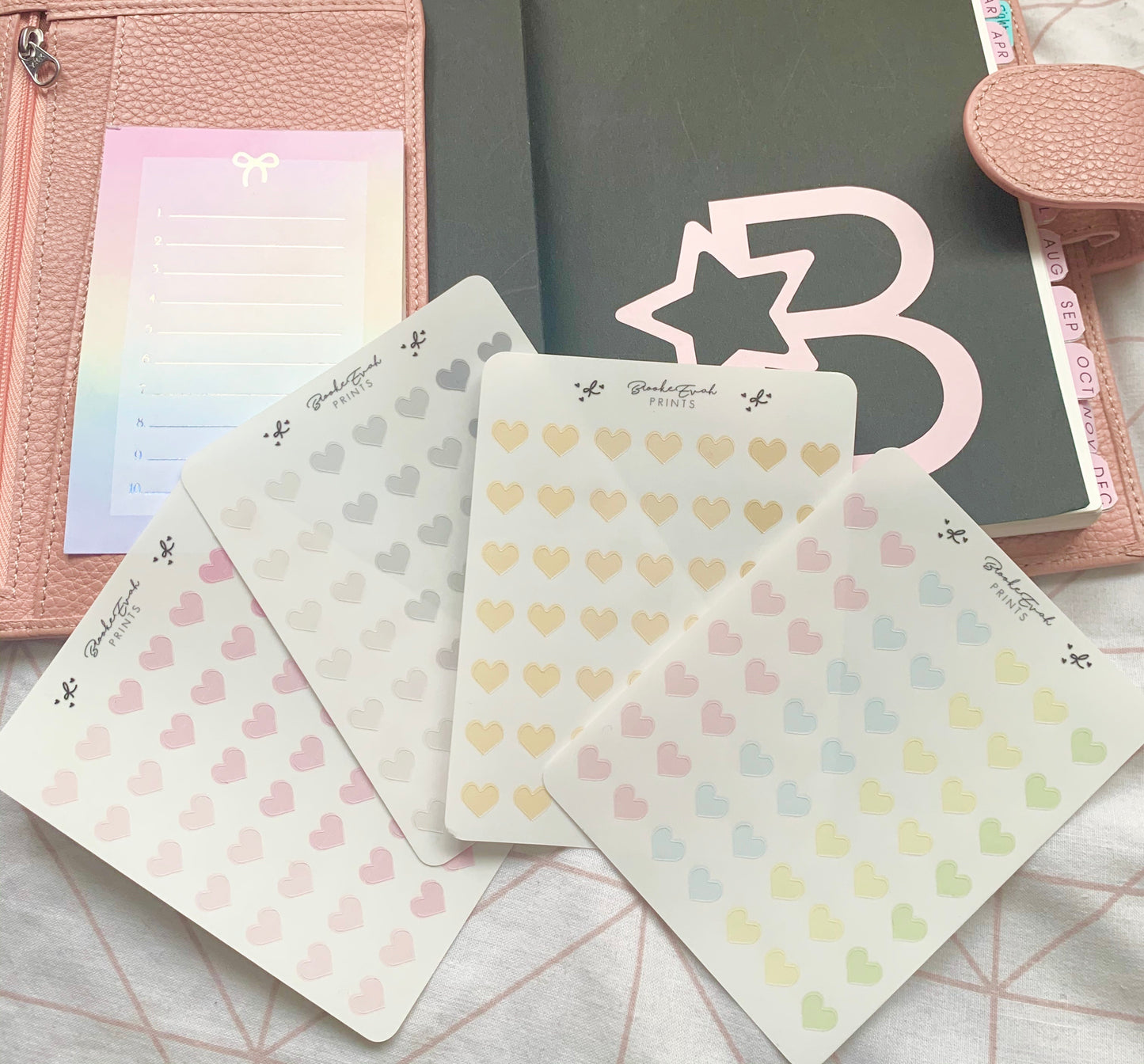 Transparent Heart Stickers
