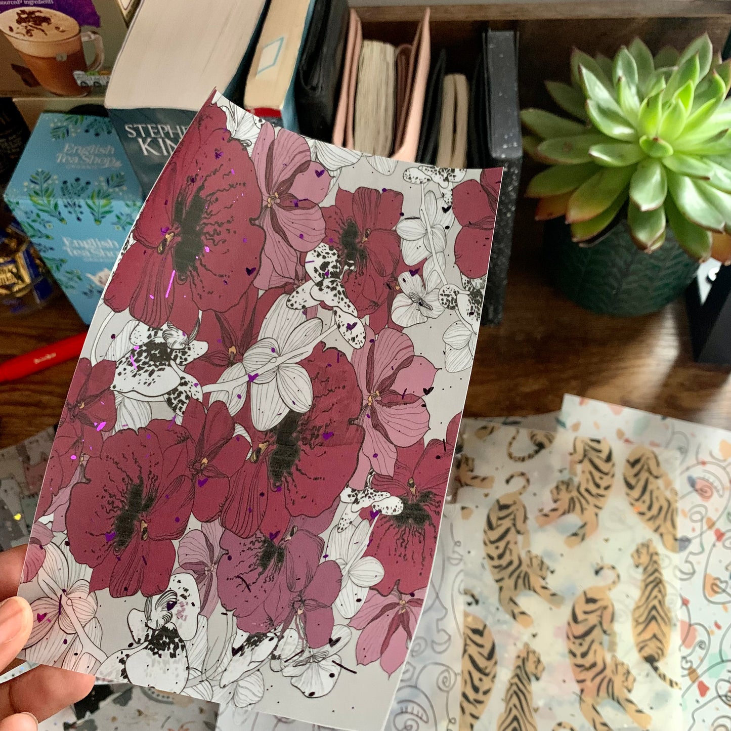 Foiled Orchid Vellum Planner Dashboard- Deep