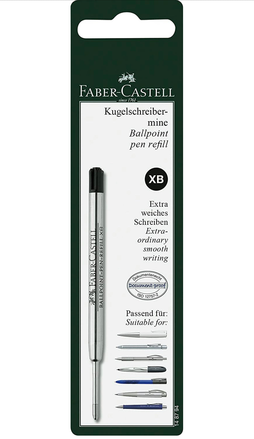 Ballpoint Refill Faber Castel - XB Black
