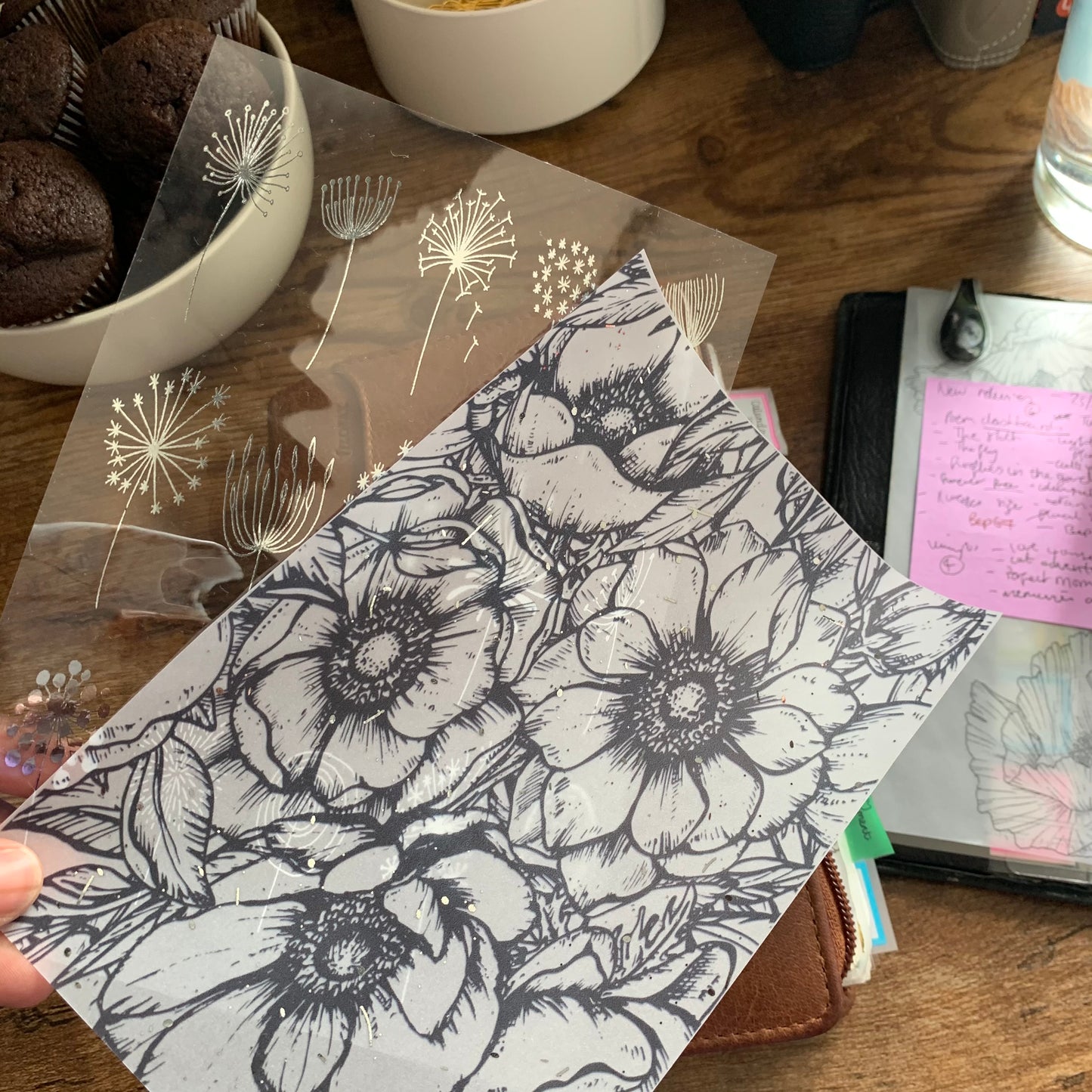Printed Vellum Planner Dashboards - Floral Sparkle