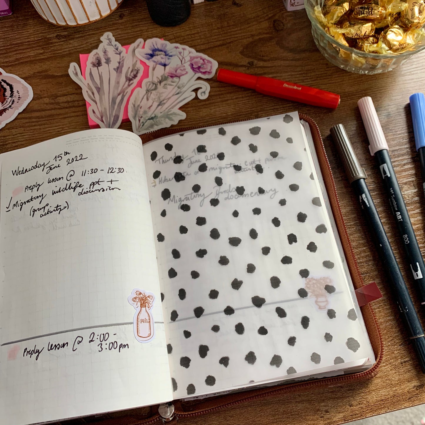 Modern Black Ink Blots Pattern Vellum X Acetate Planner Dashboard