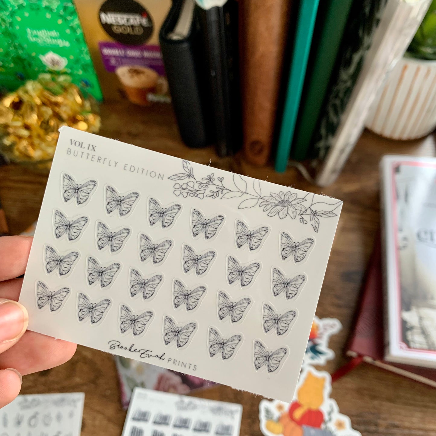 mini Minimal Butterfly Icon Stickers