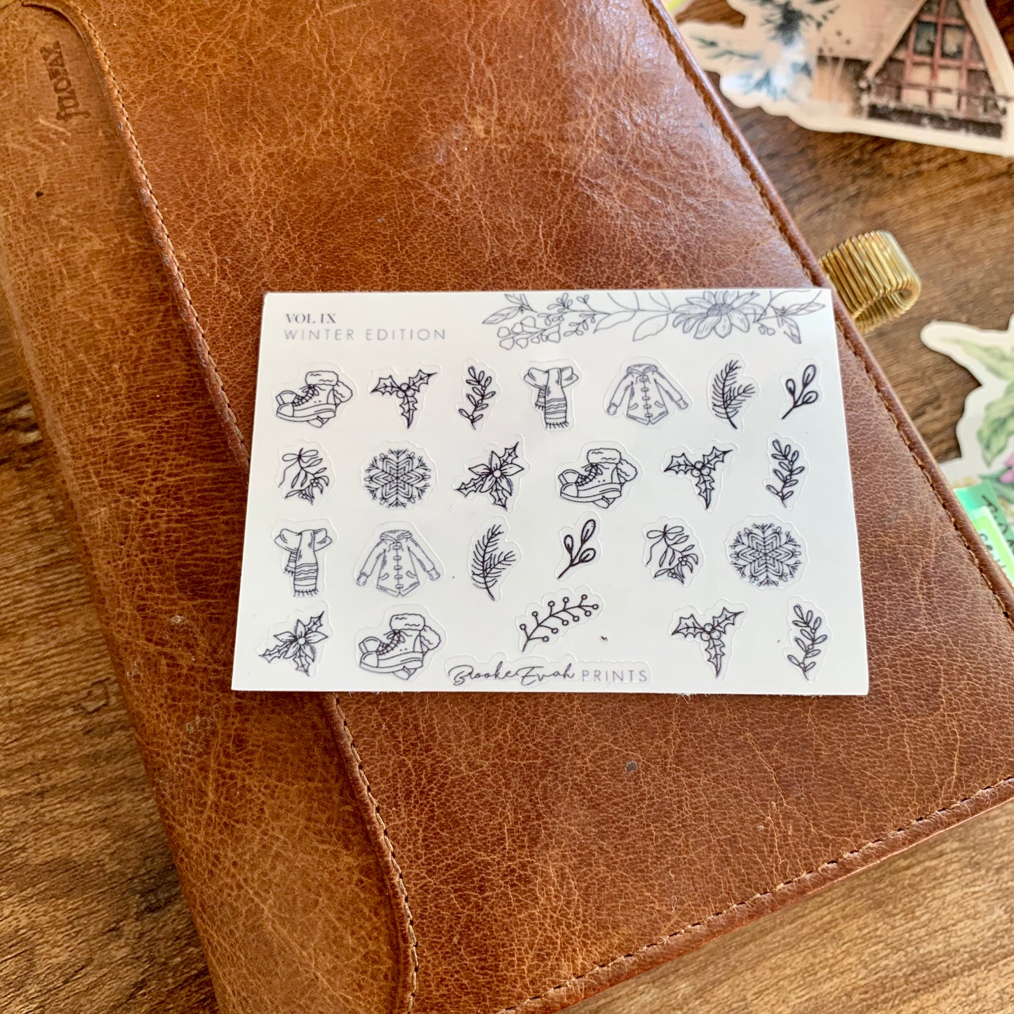 mini Minimal Winter Icon Stickers
