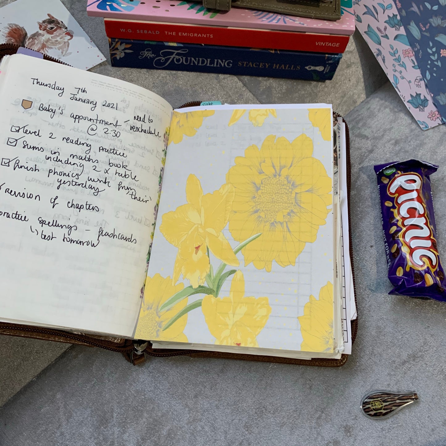 Tomoe River Planner Dashboard - Yellow Florals