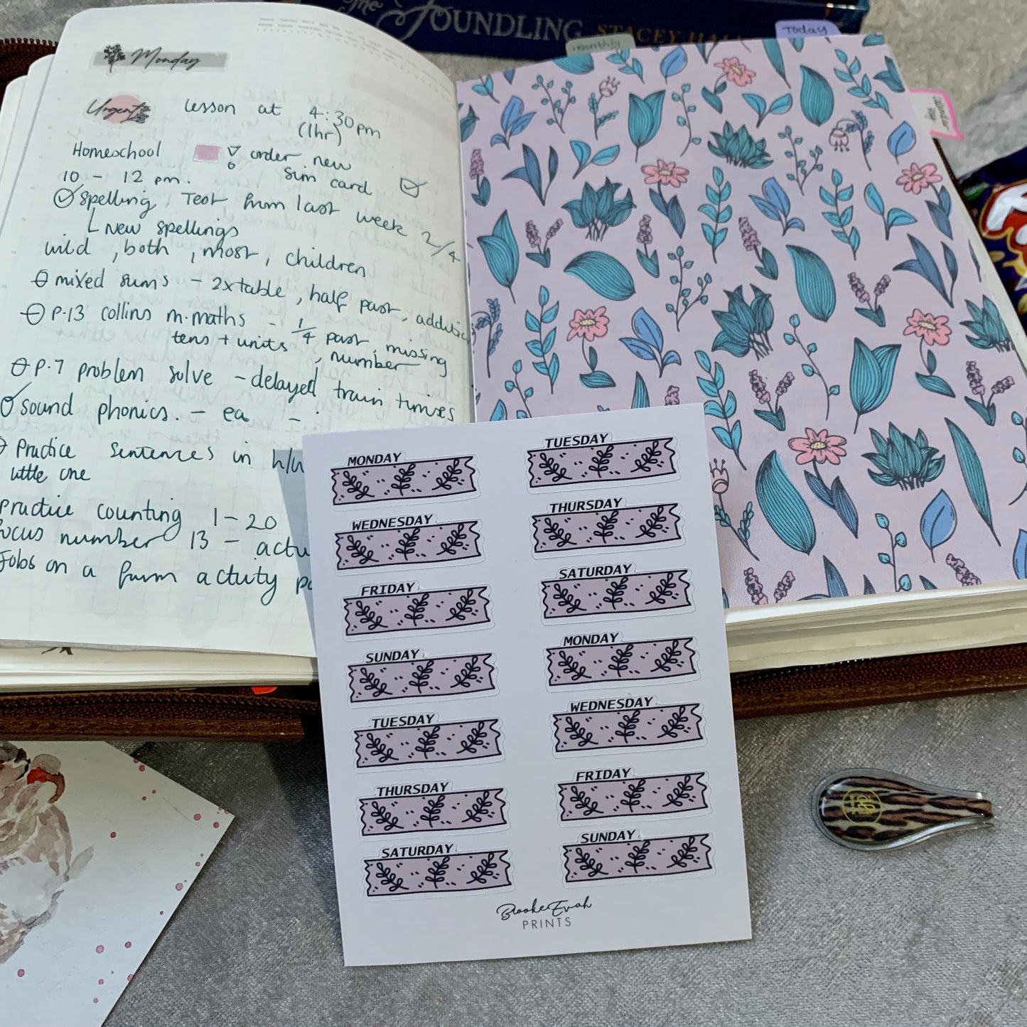 Day’s of the Week Stickers - Washi Strips
