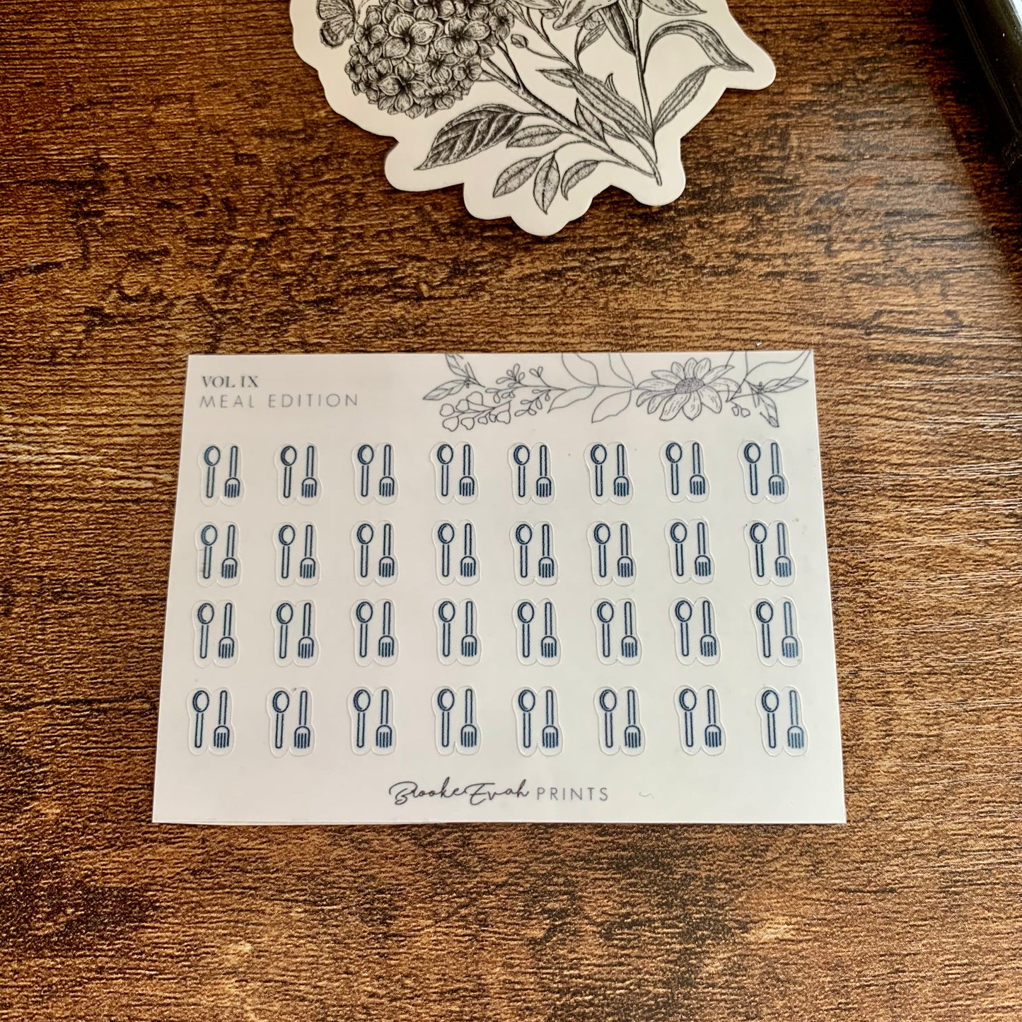 mini Minimal Meal Icon Stickers