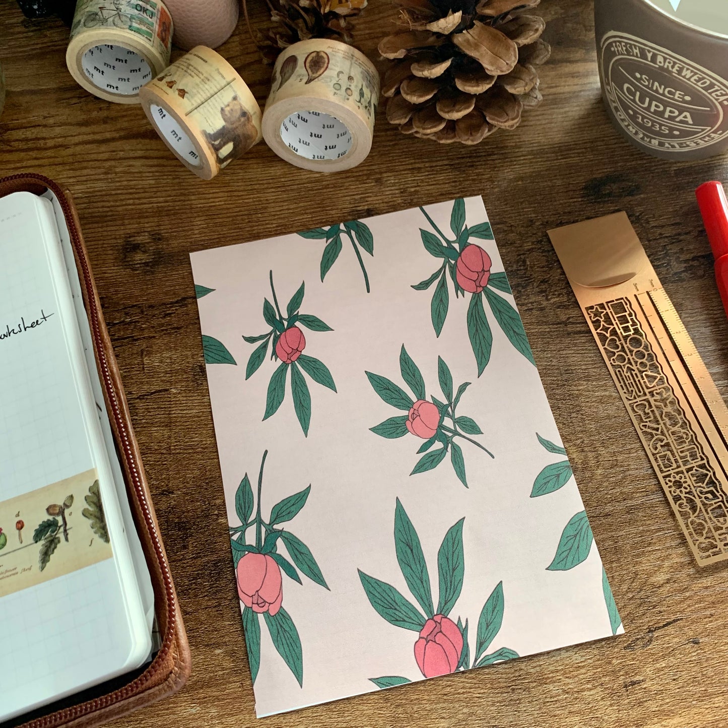 Printed Tomoe River Paper Planner Dashboards- Sweetheart