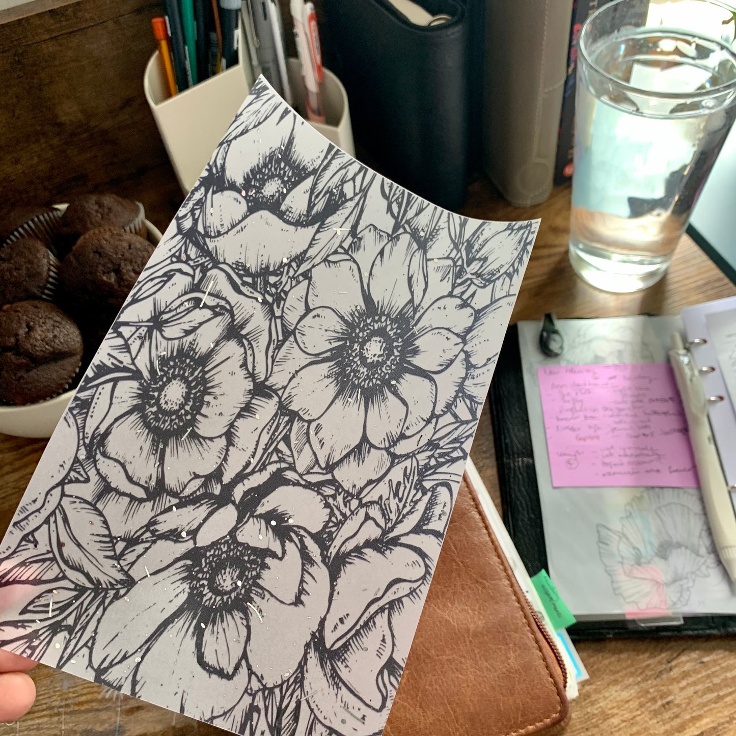 Printed Vellum Planner Dashboards - Floral Sparkle