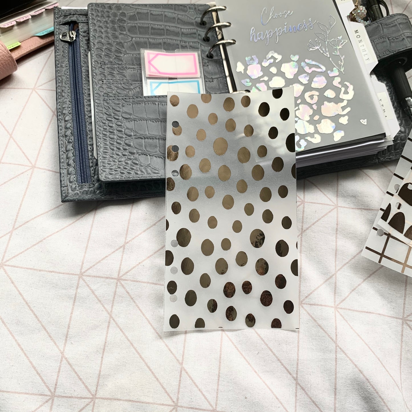 Printed Vellum Planner Dashboards - Abstract Dots