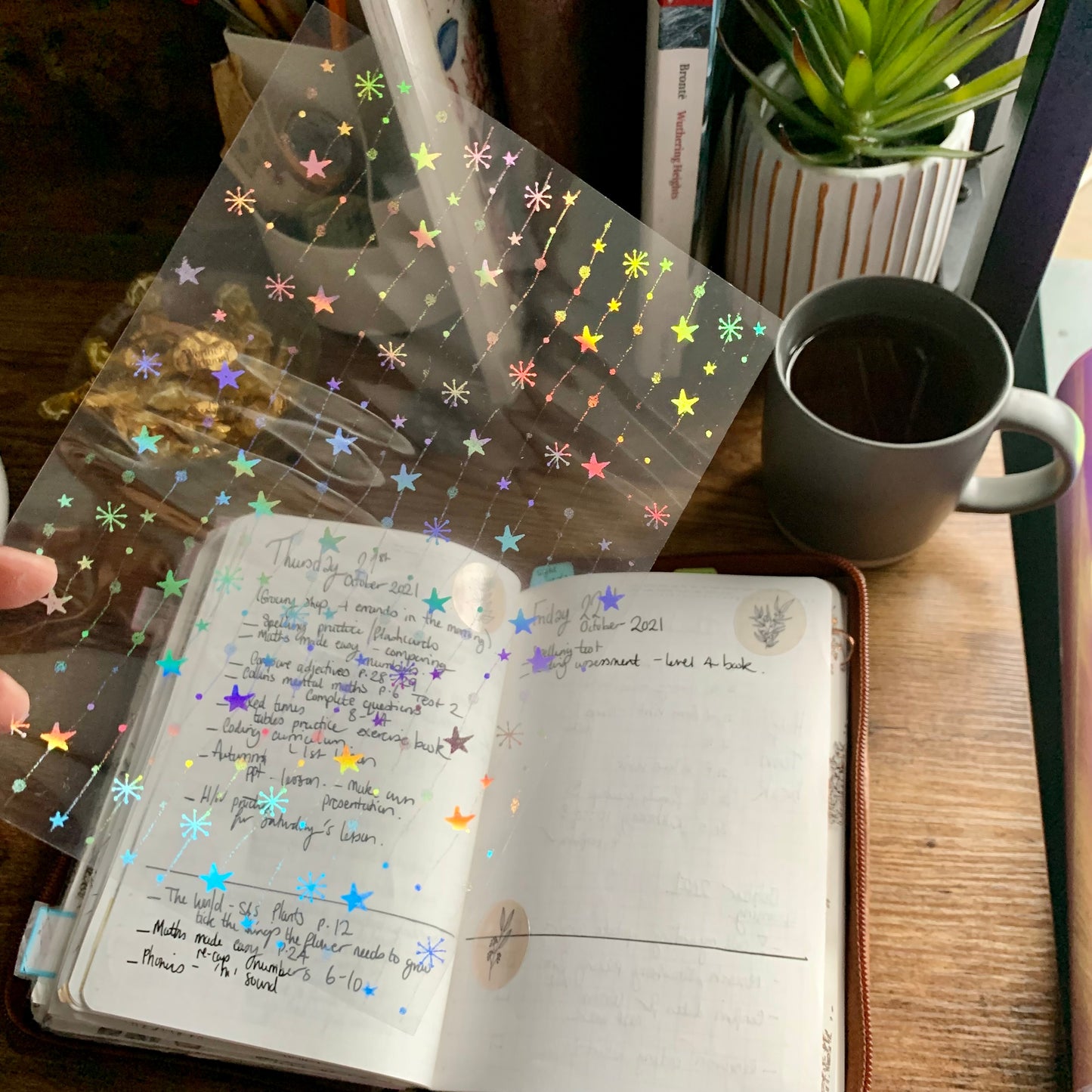 Holographic Foiled Snowflakes - Vellum X Acetate Planner Dashboard - Snowflake Sparkle ✨