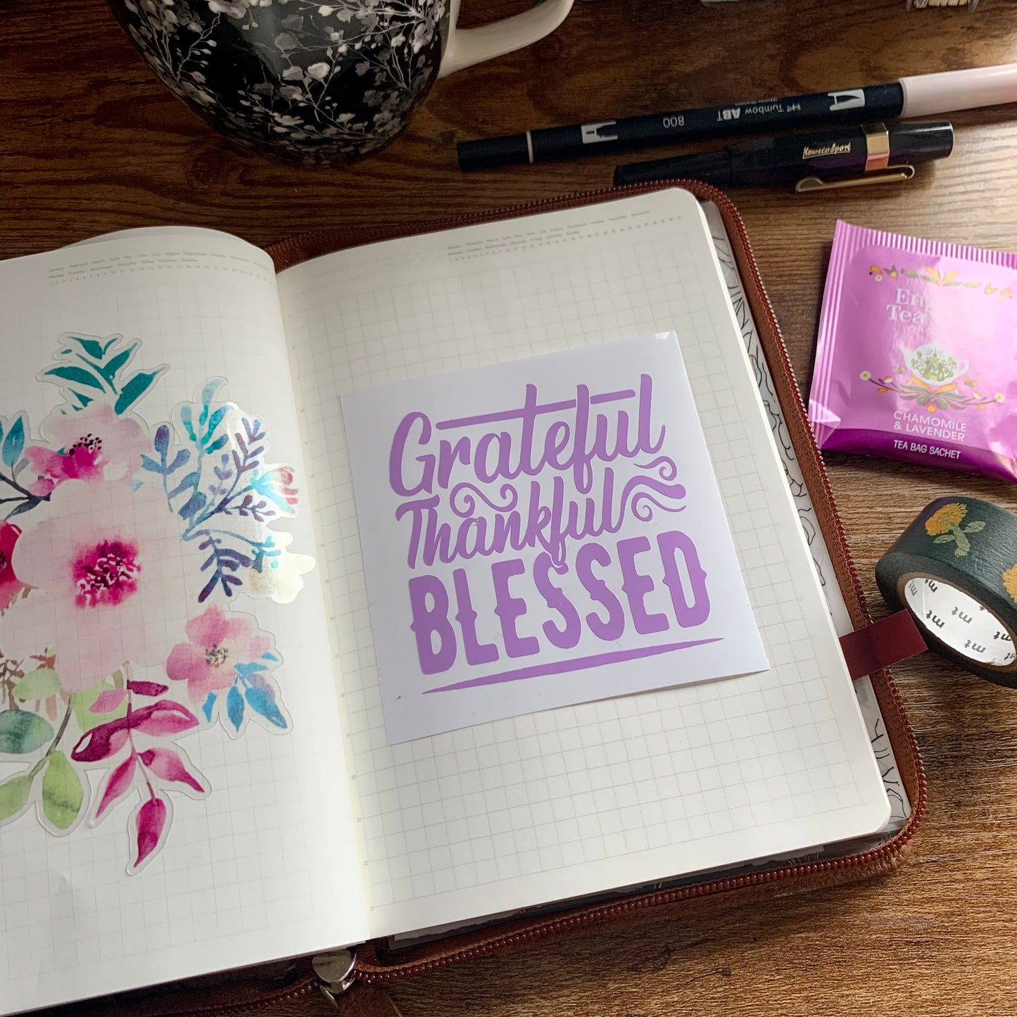 Grateful Thankful Blessed Vinyl - Summer Sun Collection