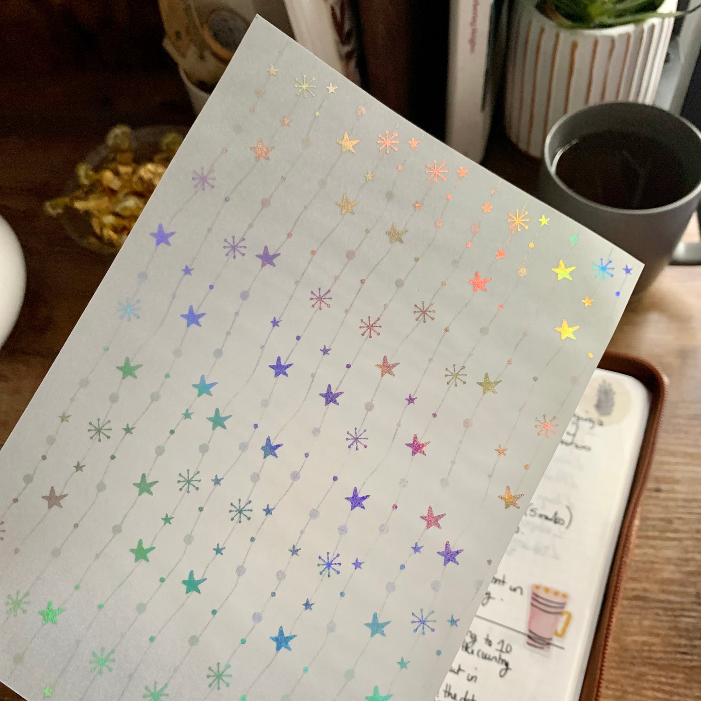 Holographic Foiled Snowflakes - Vellum X Acetate Planner Dashboard - Snowflake Sparkle ✨