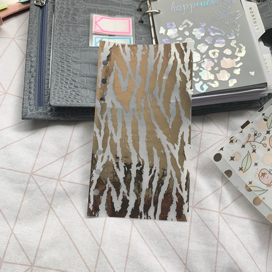 Printed Vellum Planner Dashboards - Tiger Stripes