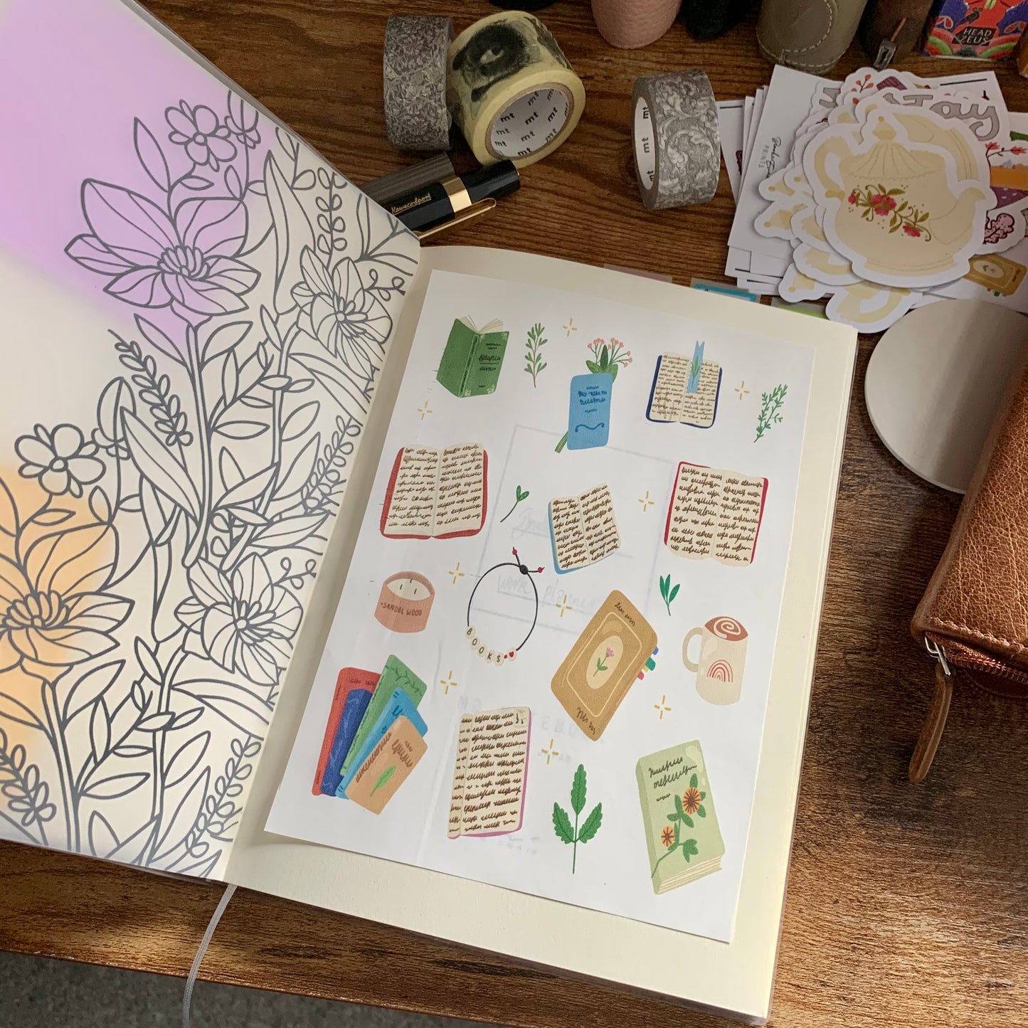 Printed Tomoe River Paper Planner Dashboards- Simple Pleasures
