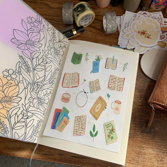 Printed Tomoe River Paper Planner Dashboards- Simple Pleasures