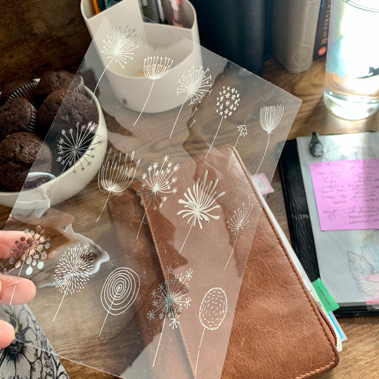 Printed Vellum X Acetate Planner Dashboard - Dandelion