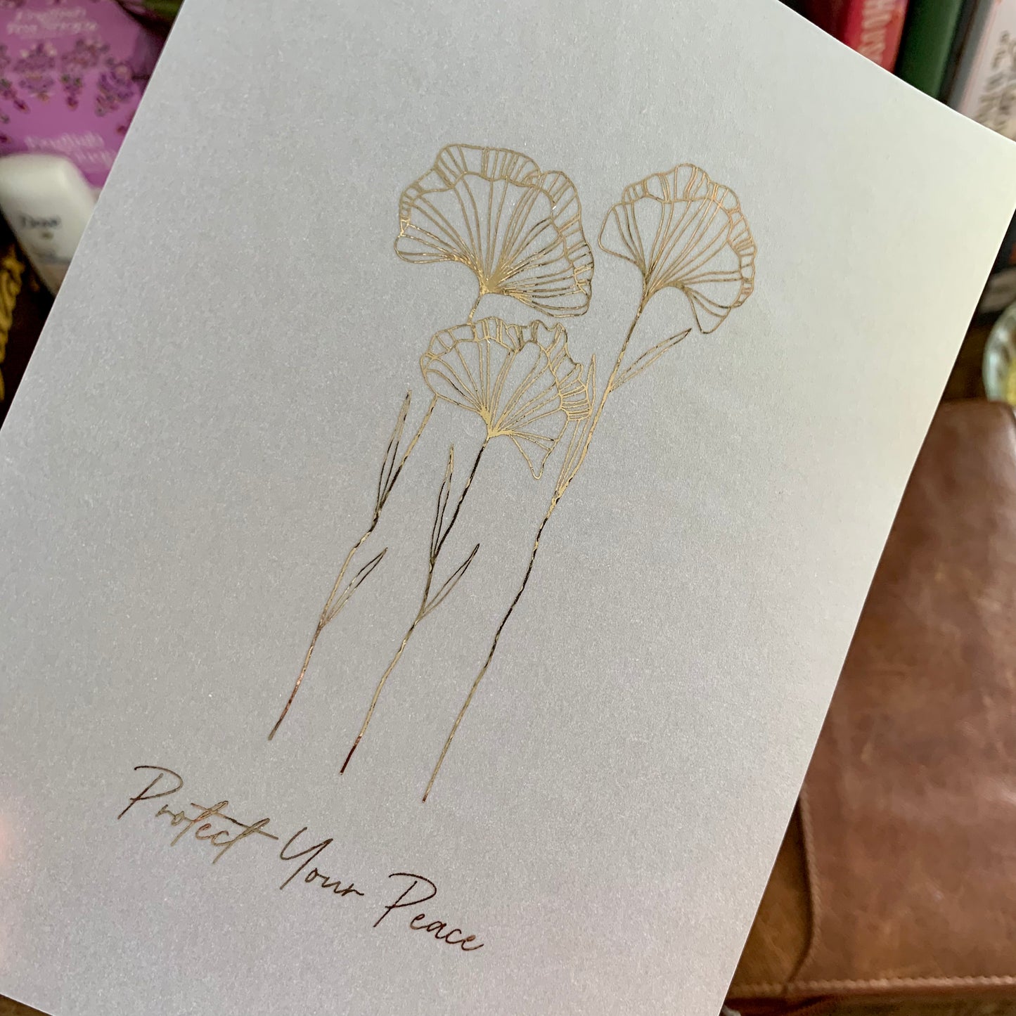 Rose Gold Foiled Quote • Vellum X Acetate Planner Dashboards - Protect Your Peace