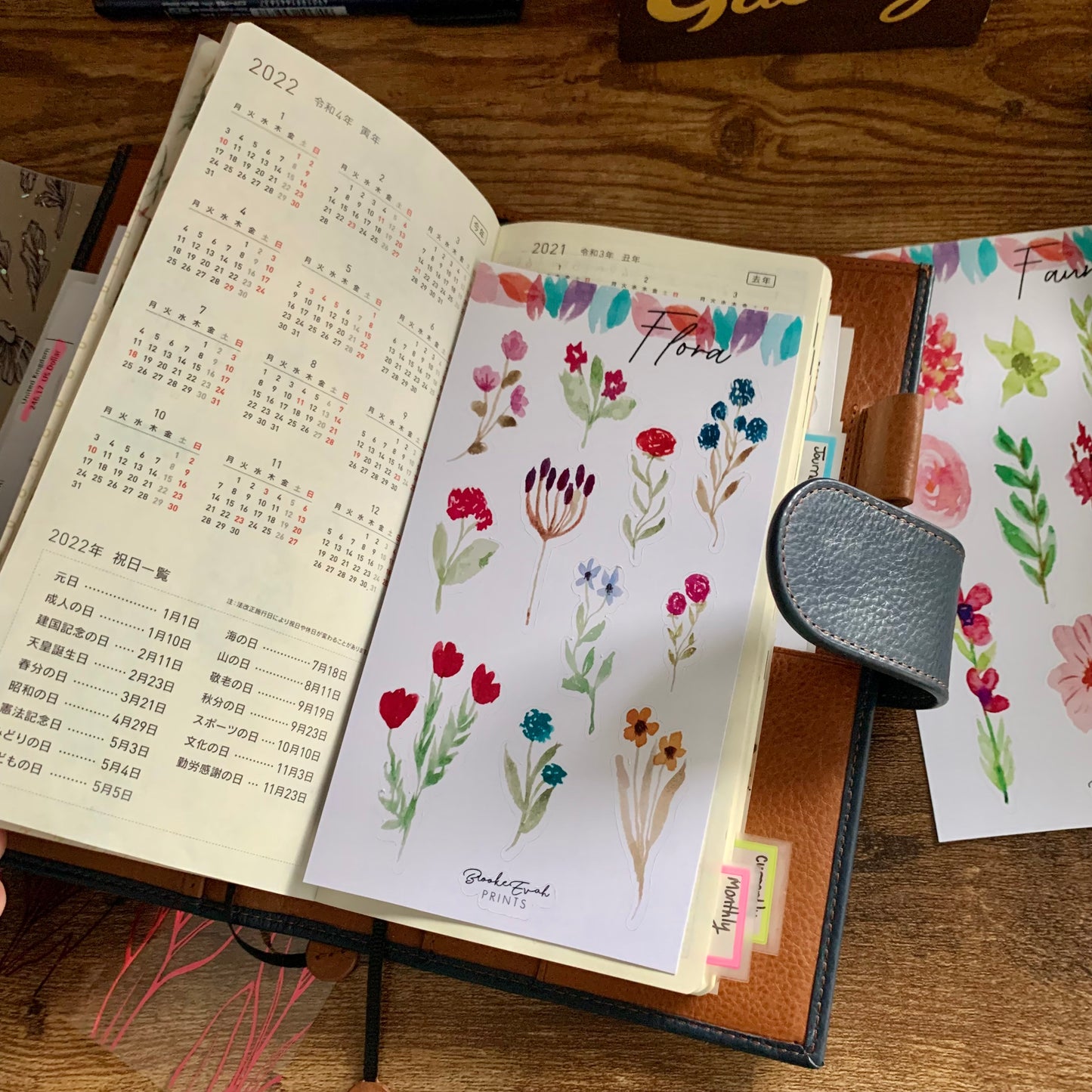 Inspired by nature - Floral Watercolour Stickers