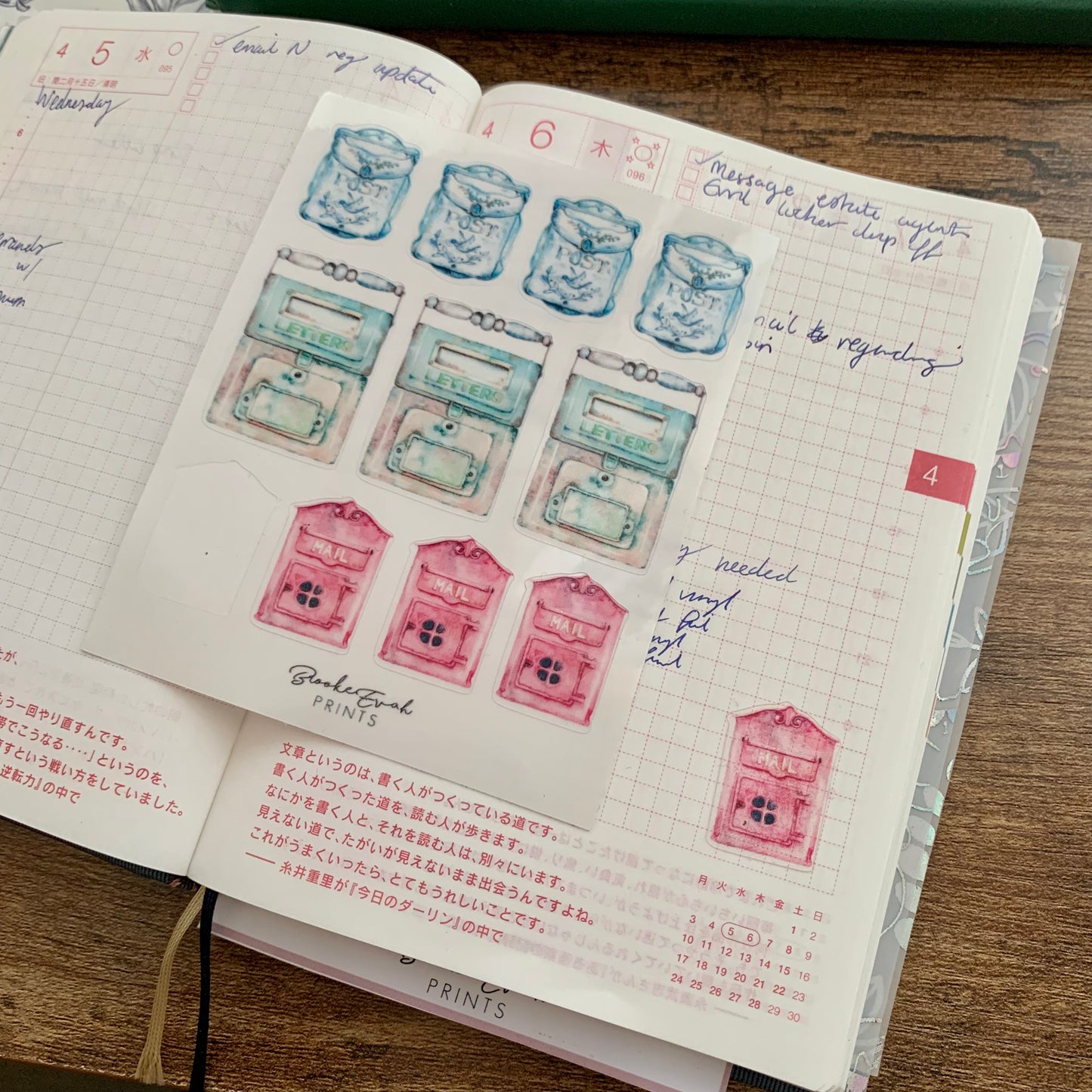 Vintage Mail & Post Box Stickers - Clear Sticker Paper