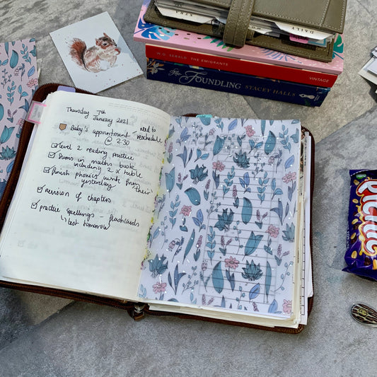 Vellum Planner Dashboard - Foiled Clear Florals 1