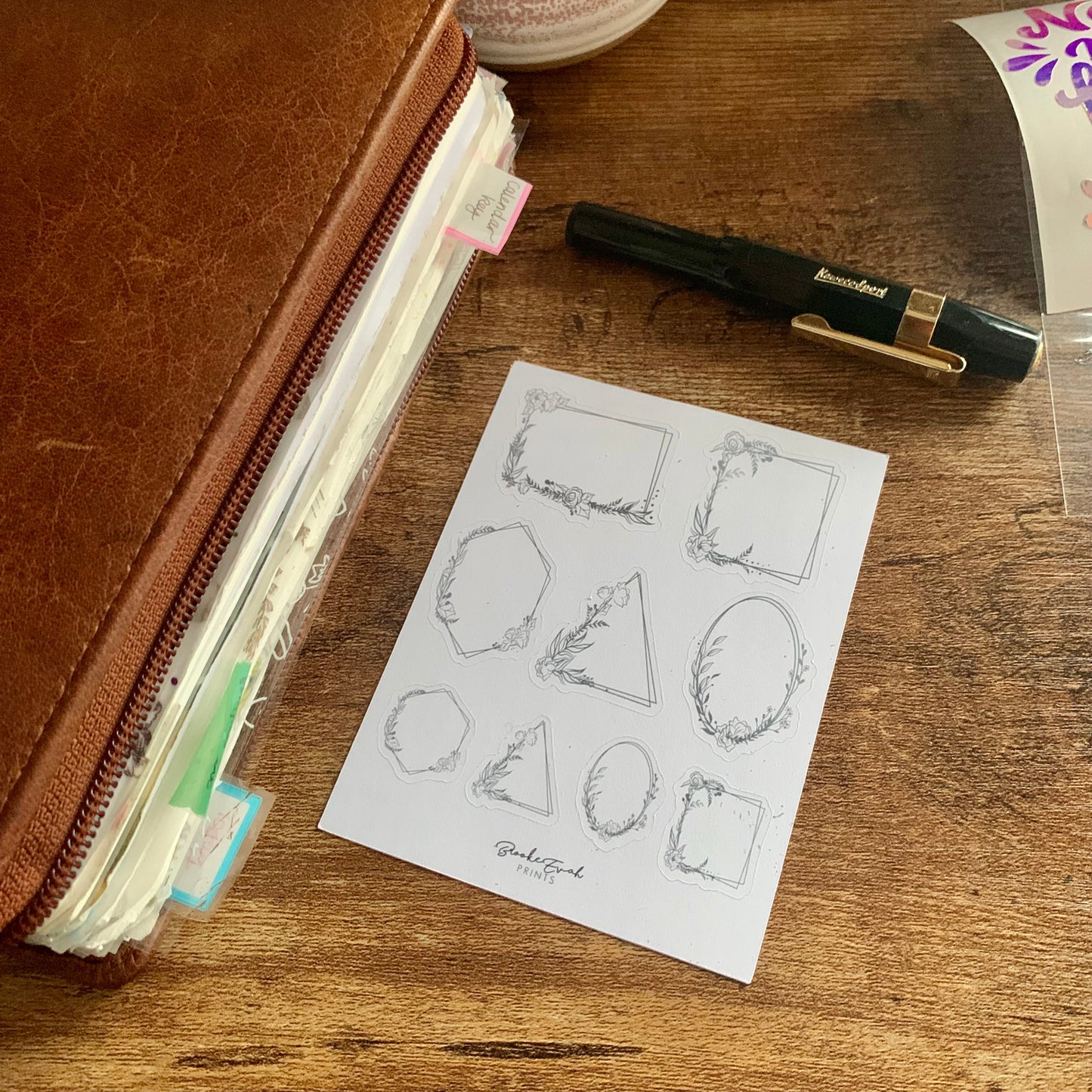 Vintage Floral Frames Stickers