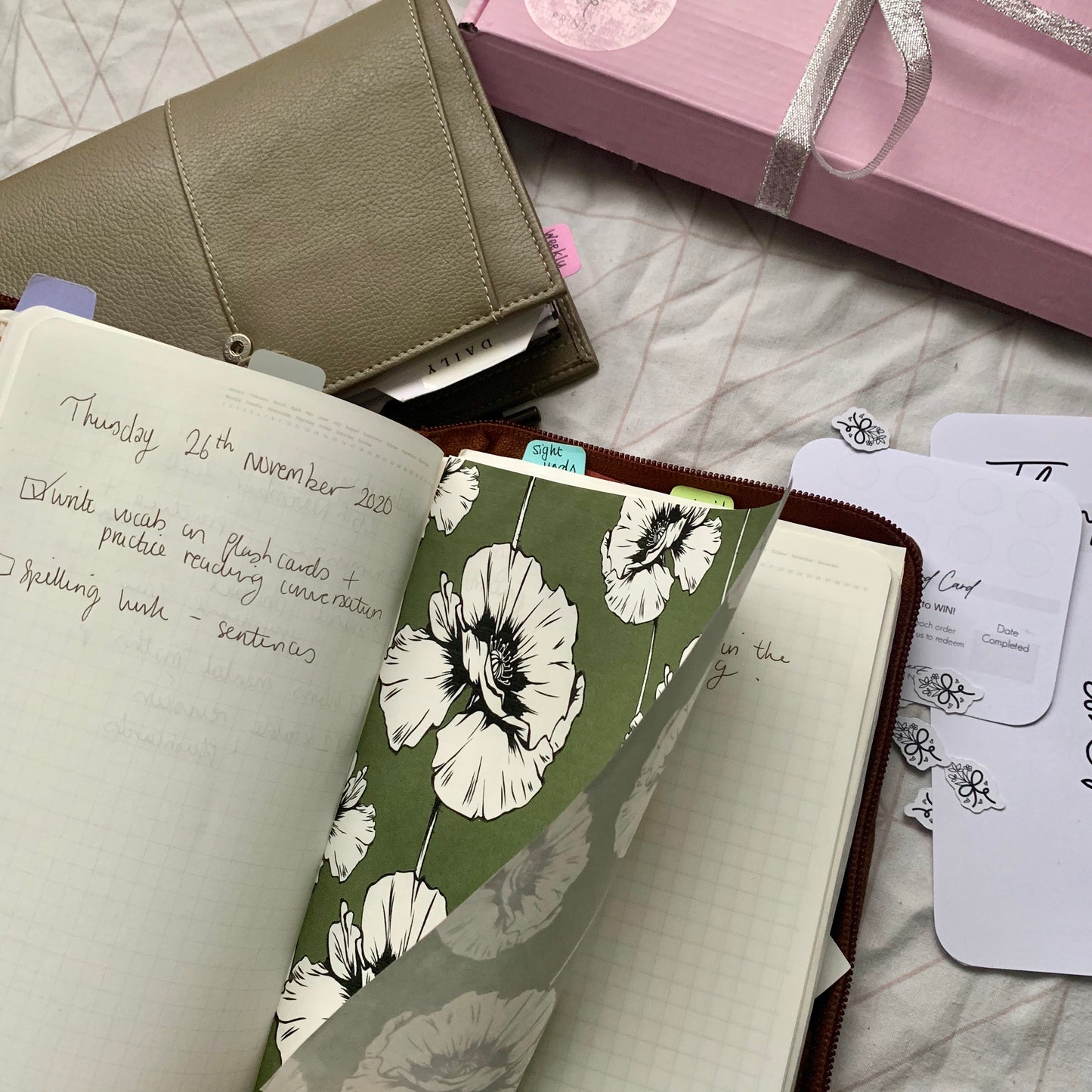 Printed Tomoe River Paper Planner Dashboards- Set of 3