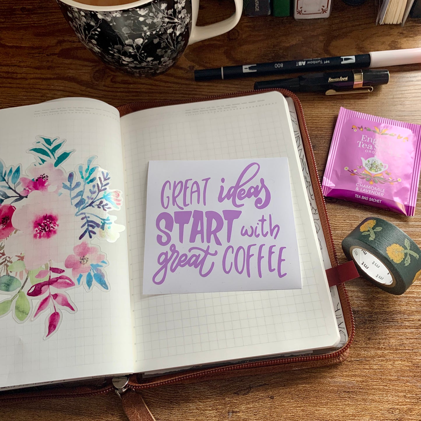 Great Ideas Start With Great Coffee Vinyl - Summer Sun Collection