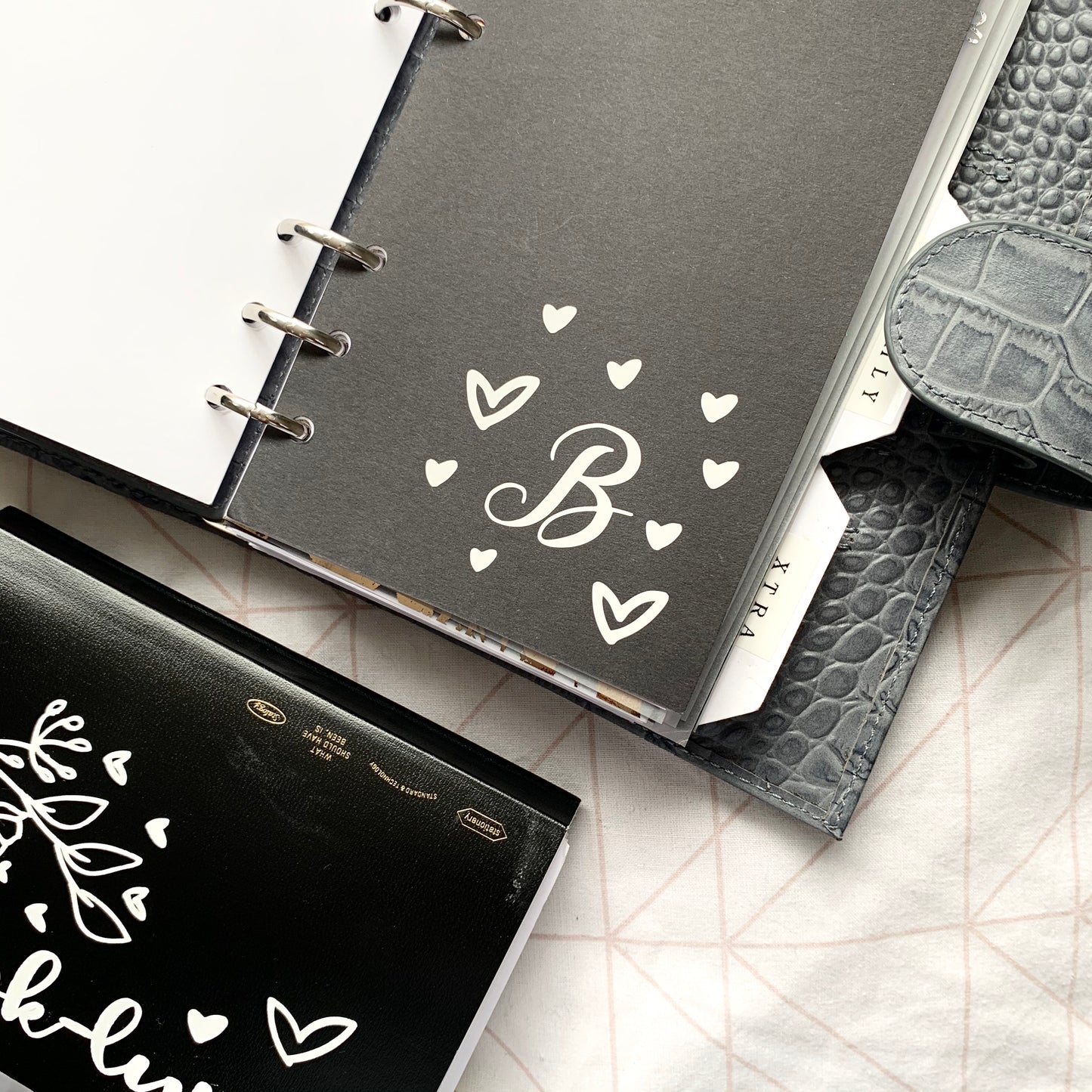 Initial Letter with Hearts Vinyl