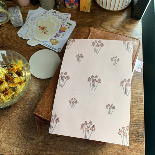 Printed Tomoe River Paper Planner Dashboards- Shrooms