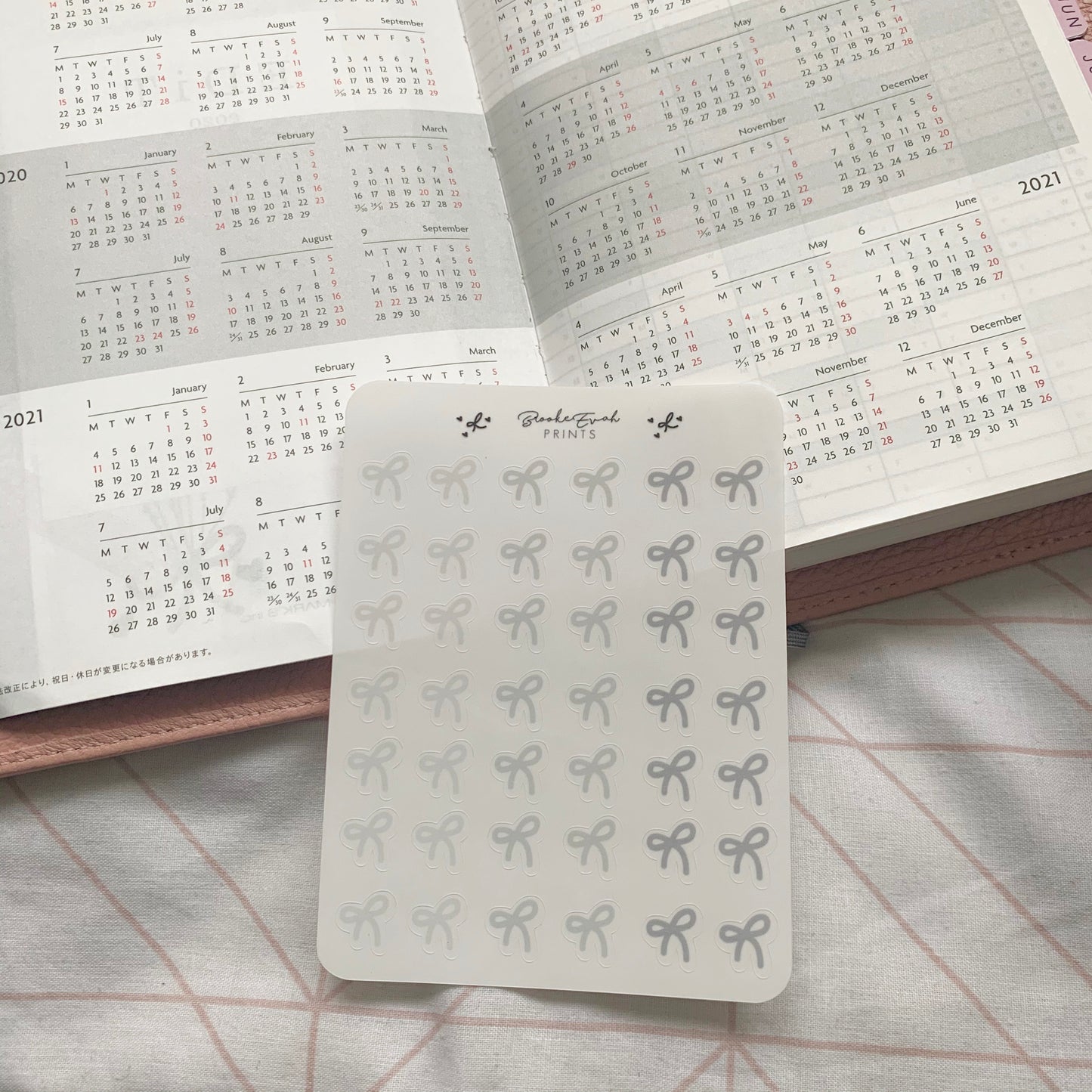 Transparent Clear Bow Stickers