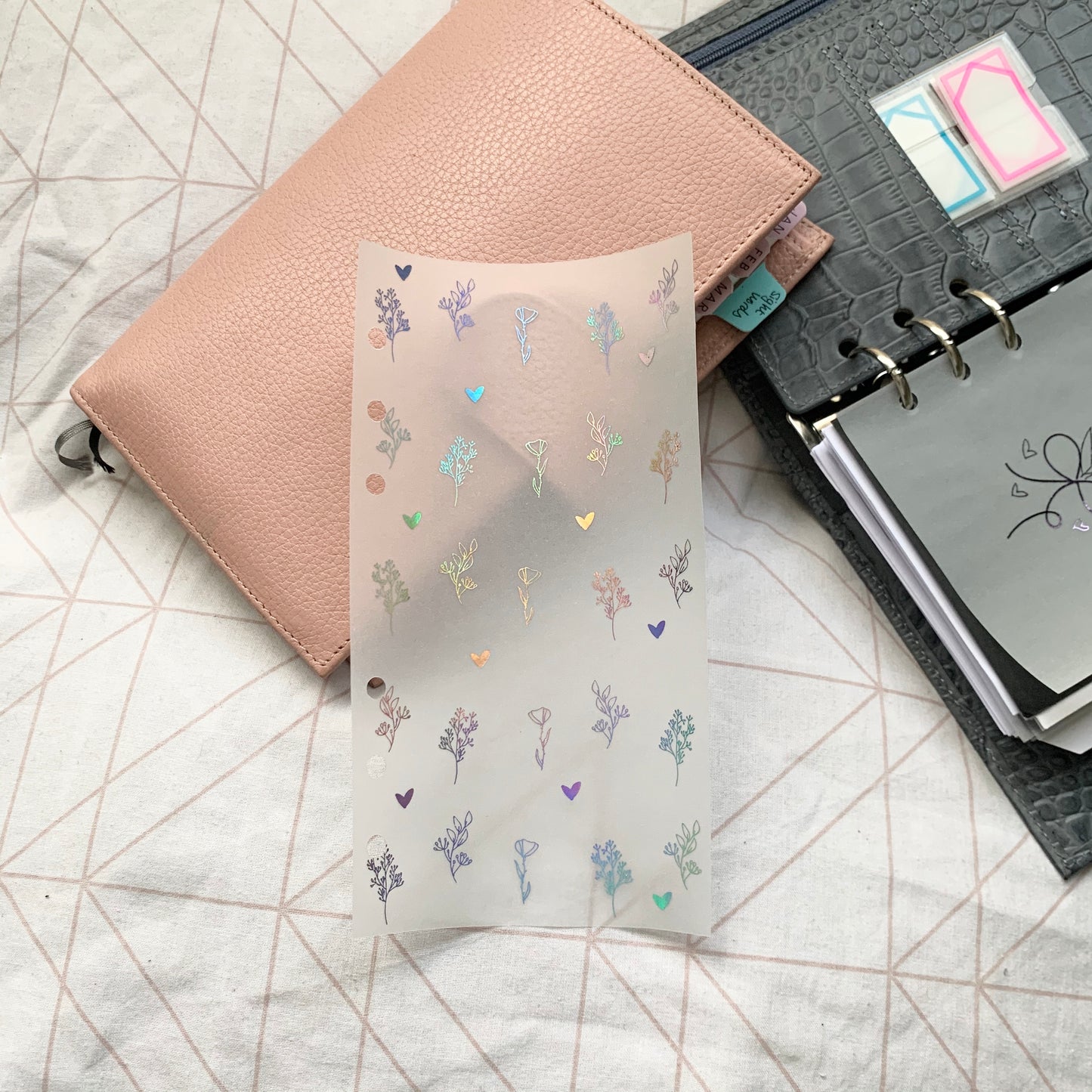 Printed Vellum Planner Dashboard- Botanical Flowers