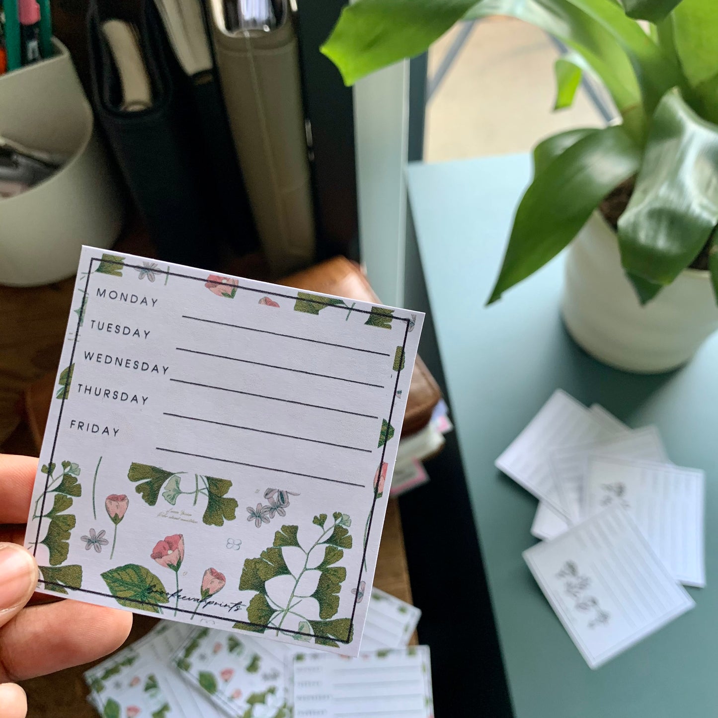 Printable Sticky Notes - Flora Weekly Plan