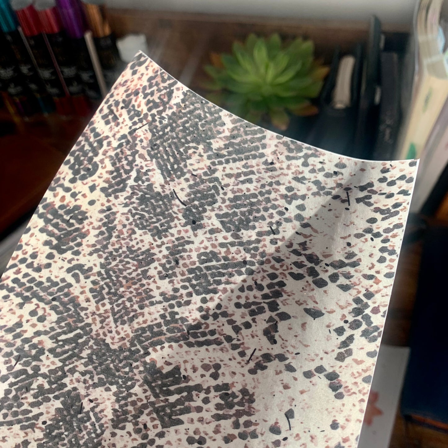 Snake Skin - Vellum Planner Dashboard - Black Foil