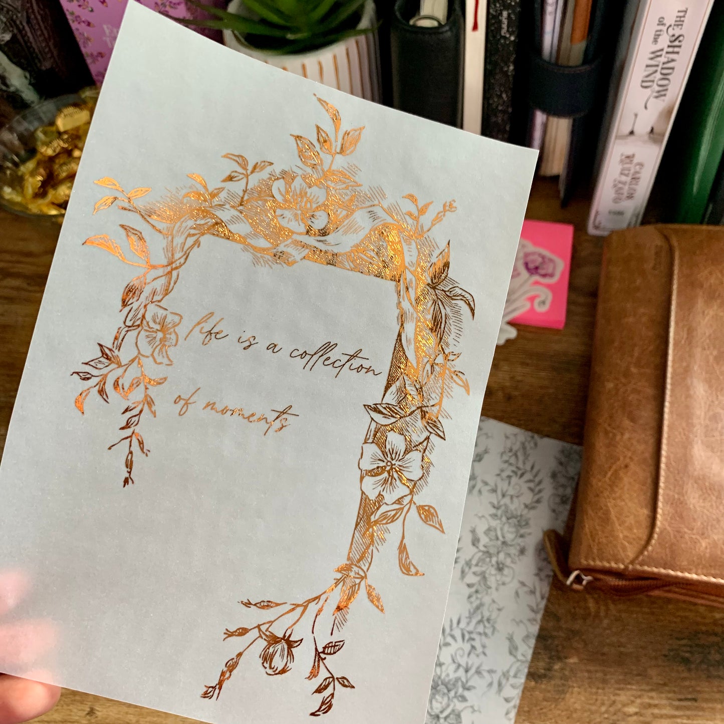 Vintage Life is a collection of moments Quote Vellum X Acetate Planner Dashboard