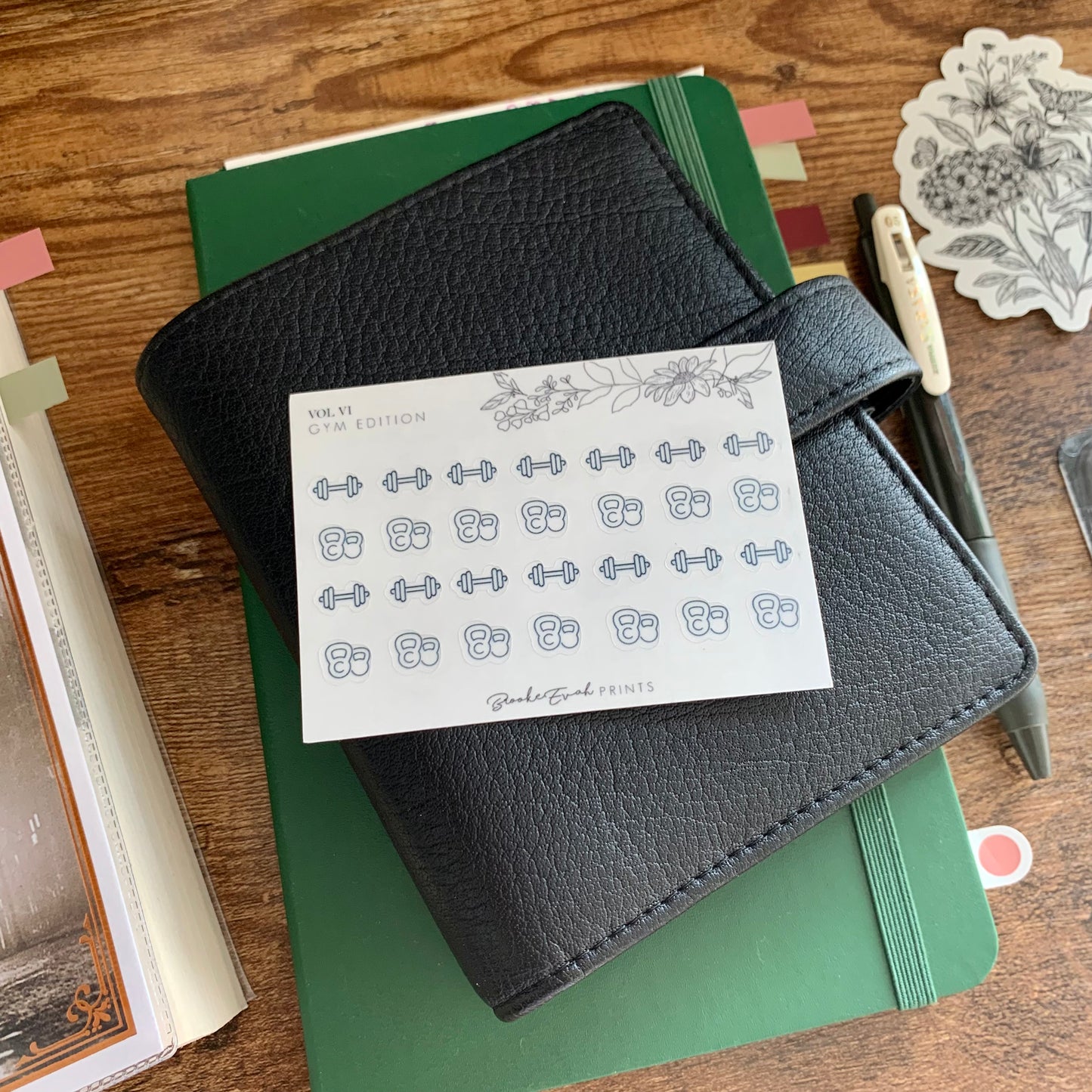 mini Minimal Gym Icon Stickers