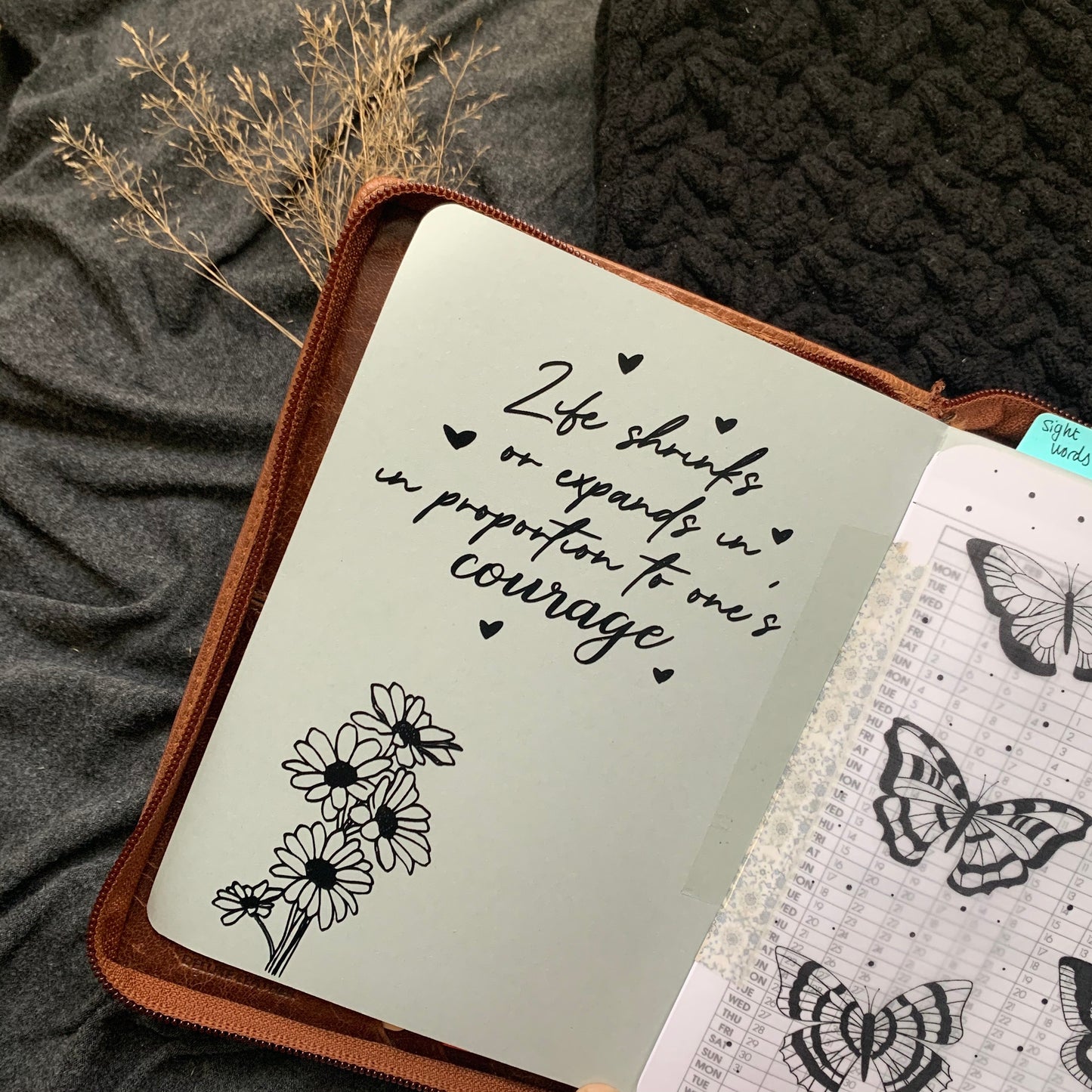 Life Shrinks or Expands Quote Vinyl