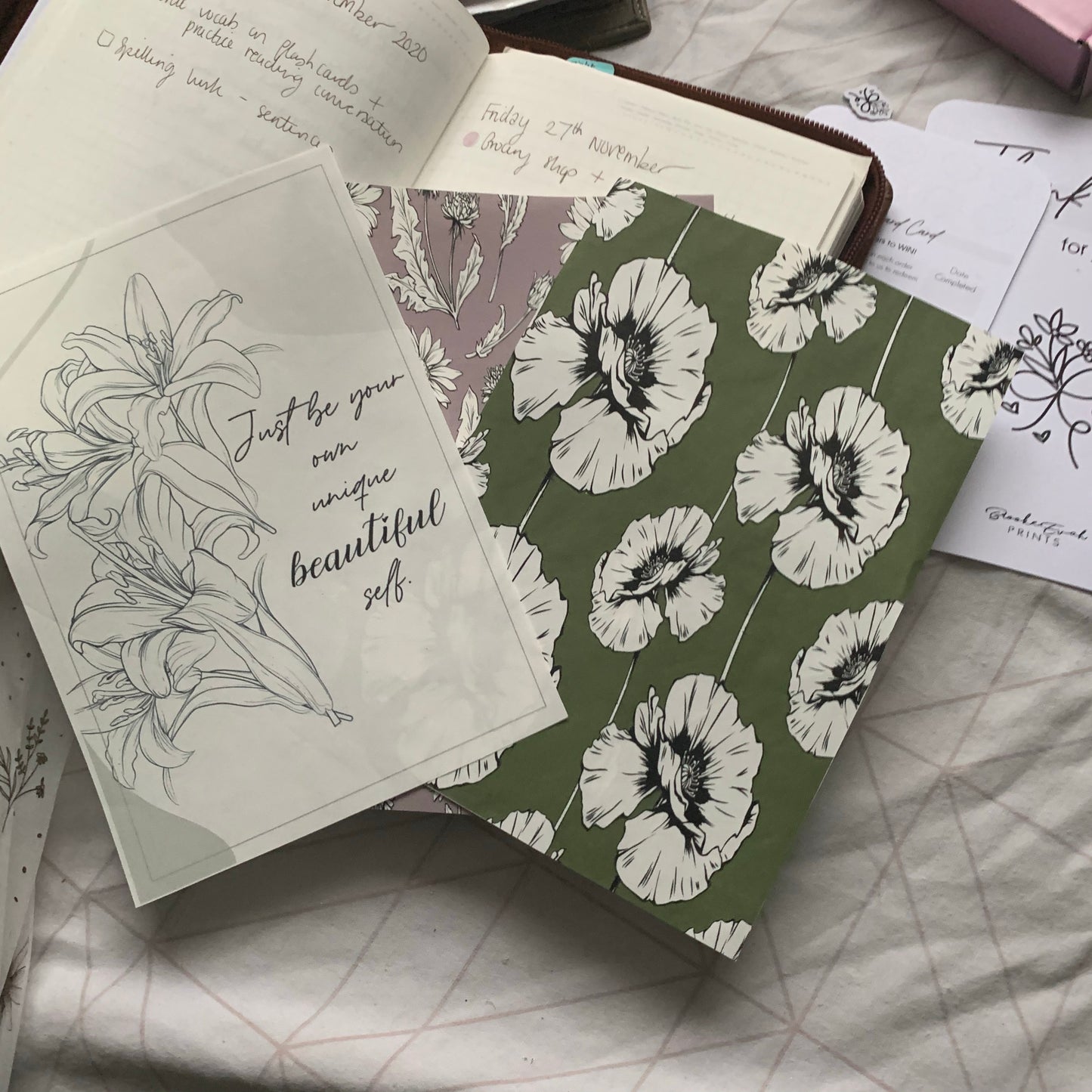 Printed Tomoe River Paper Planner Dashboards- Set of 3