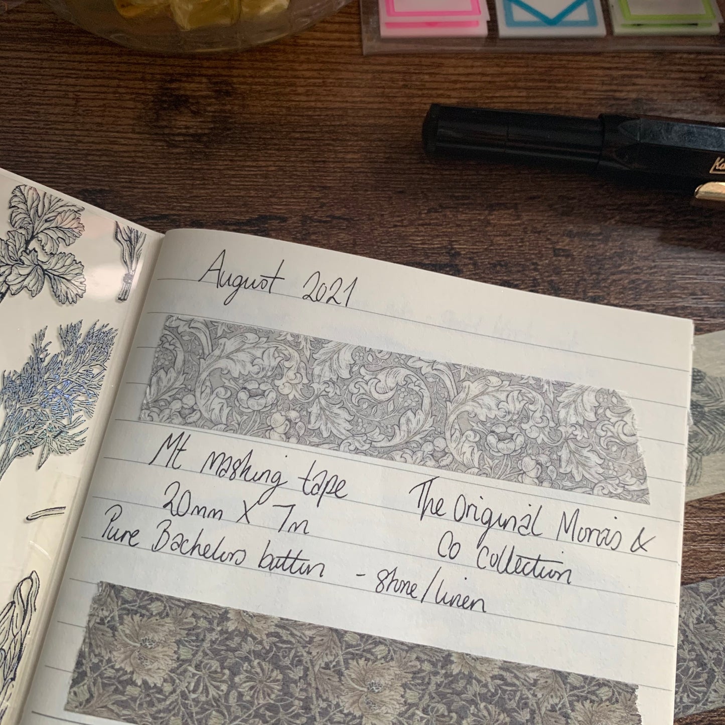 MT Washi tape - Pure bachelors Stone/ Linen - Morris collection