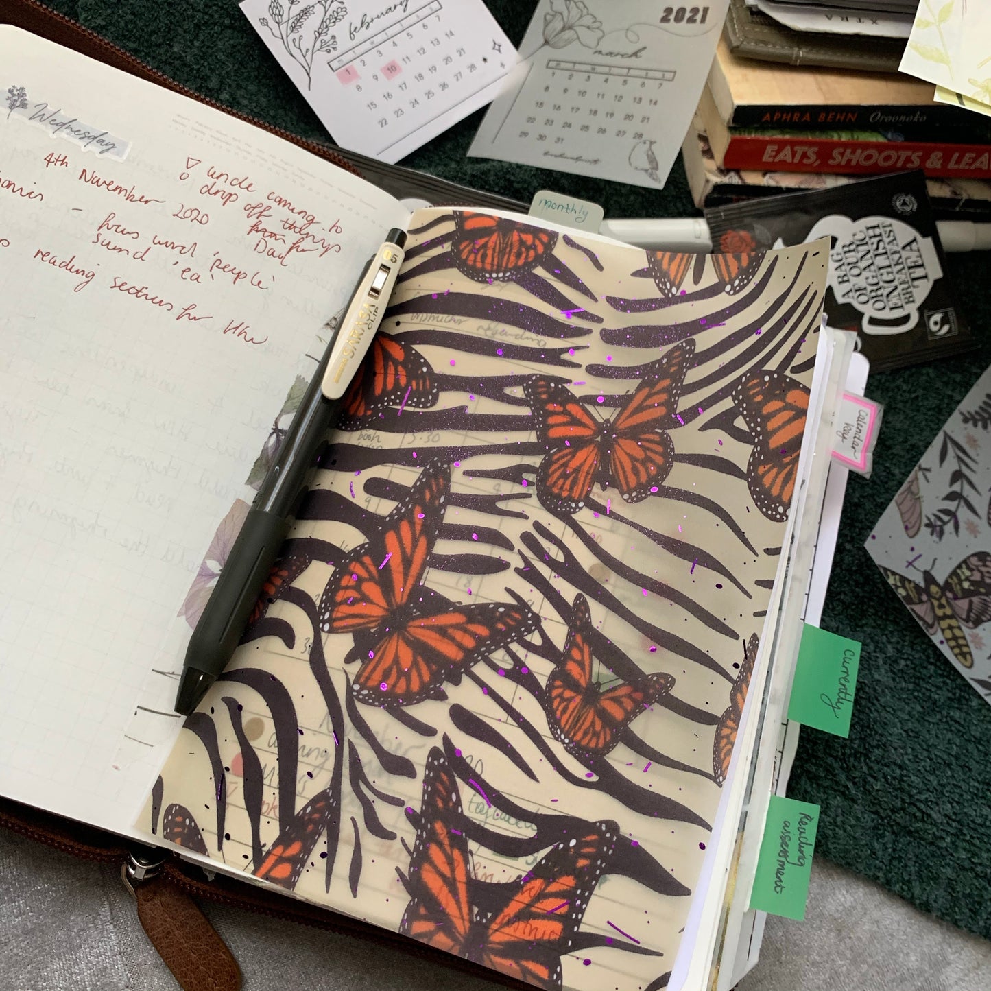 Printed Vellum Planner Dashboards - Purple Forest v3 💜