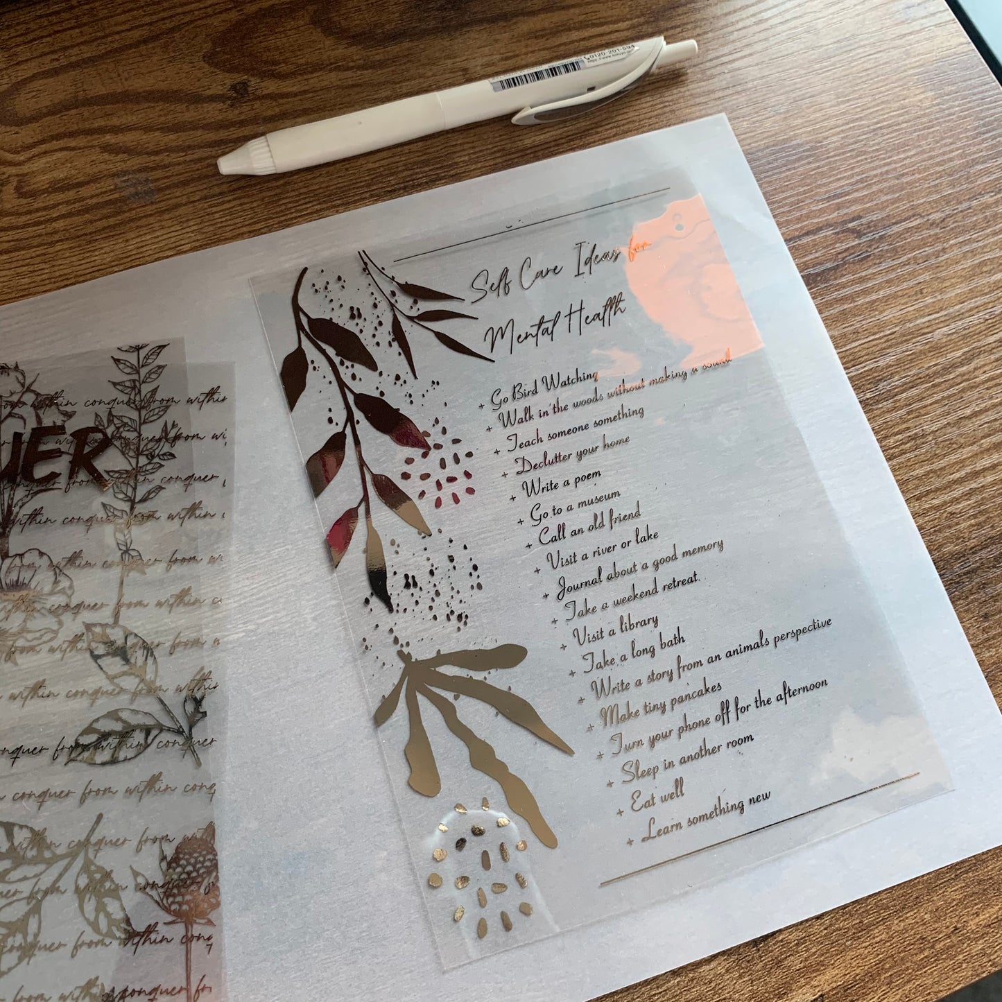 Acetate Planner Dashboard - Self Care Ideas For Mental Health