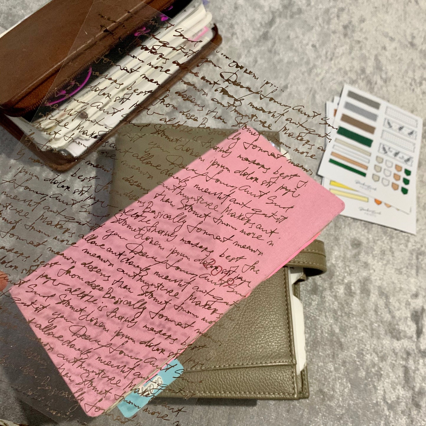 Acetate Dashboard - Foiled Rose Gold Vintage Script for Planners, Notebooks and Journals