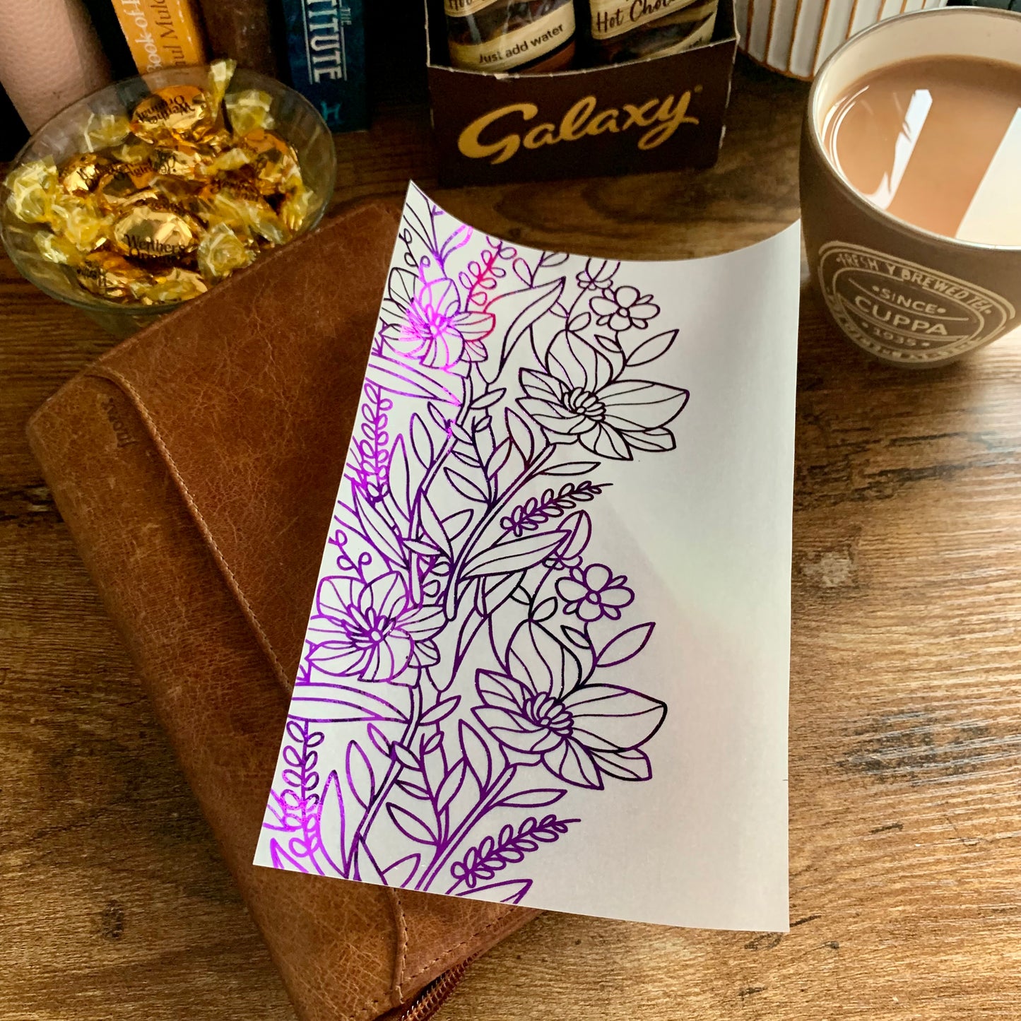 Purple Floral Vellum Planner Dashboard - Juliet Deluxe - Winter Luxe Collection